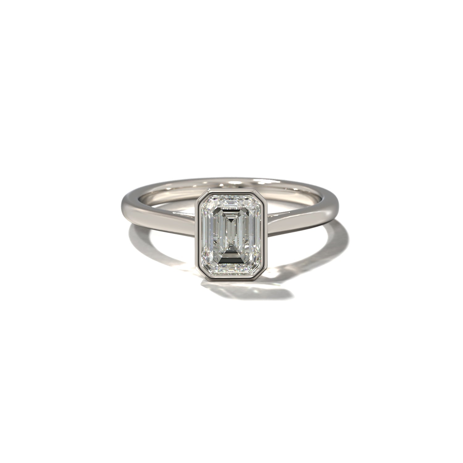 EMERALD BEZEL SOLITAIRE
