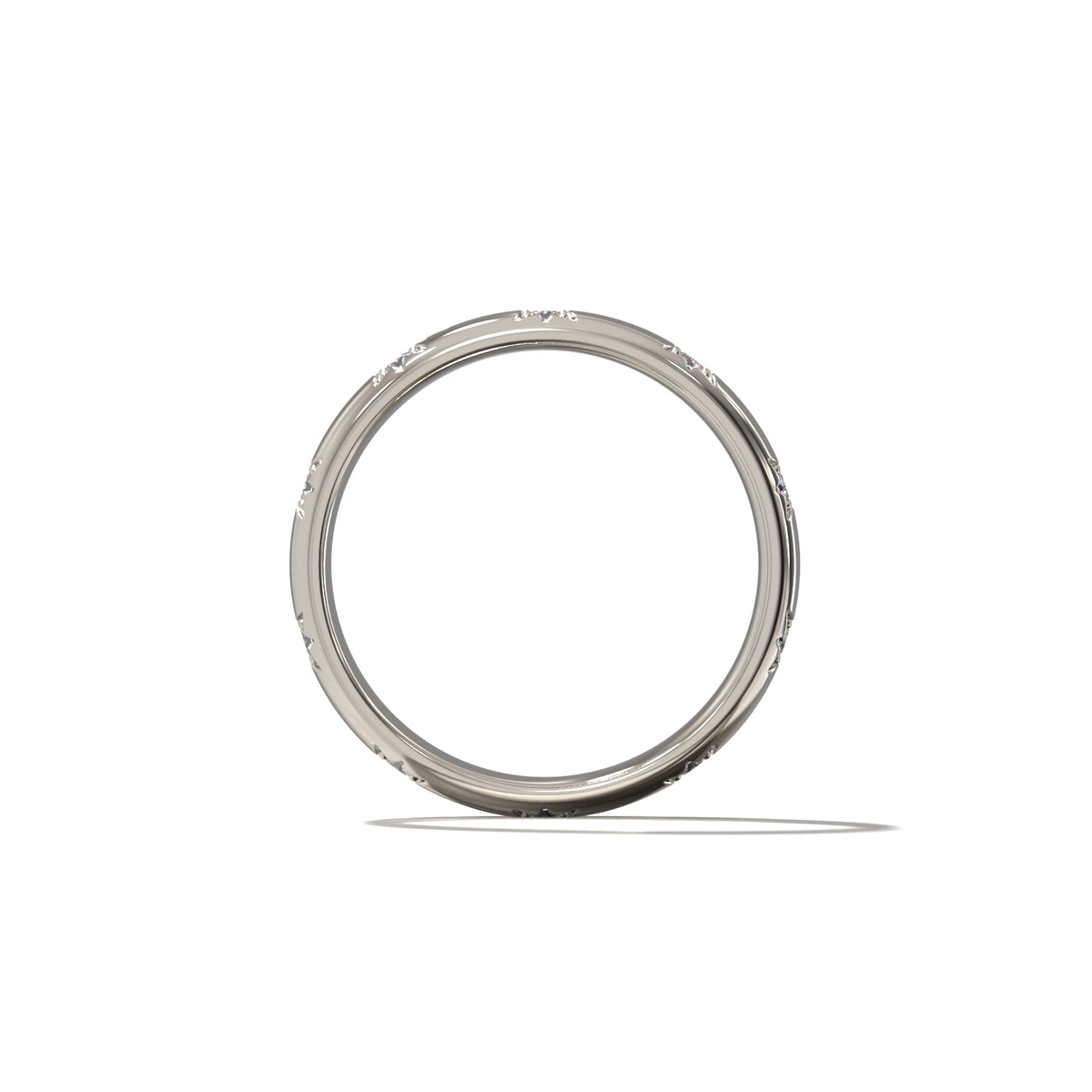 HER STAR SET WEDDING BAND - 3.3MM