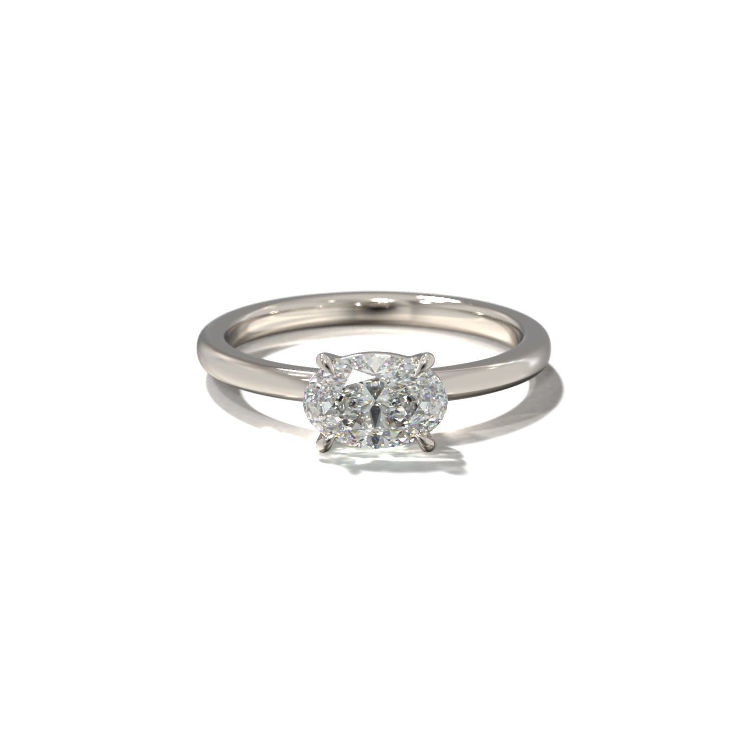 OVAL EAST WEST SOLITAIRE