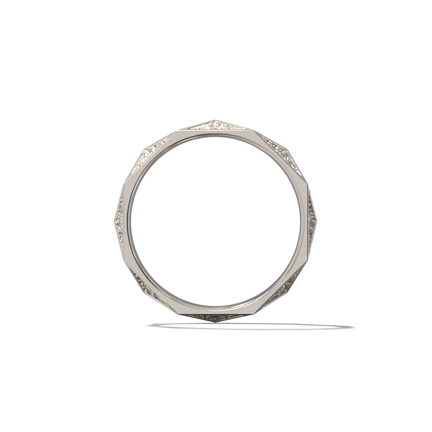 HER SCULPTED DIAMOND WEDDING BAND