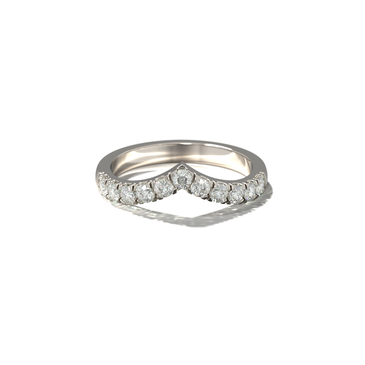 HER V DIAMOND WEDDING BAND