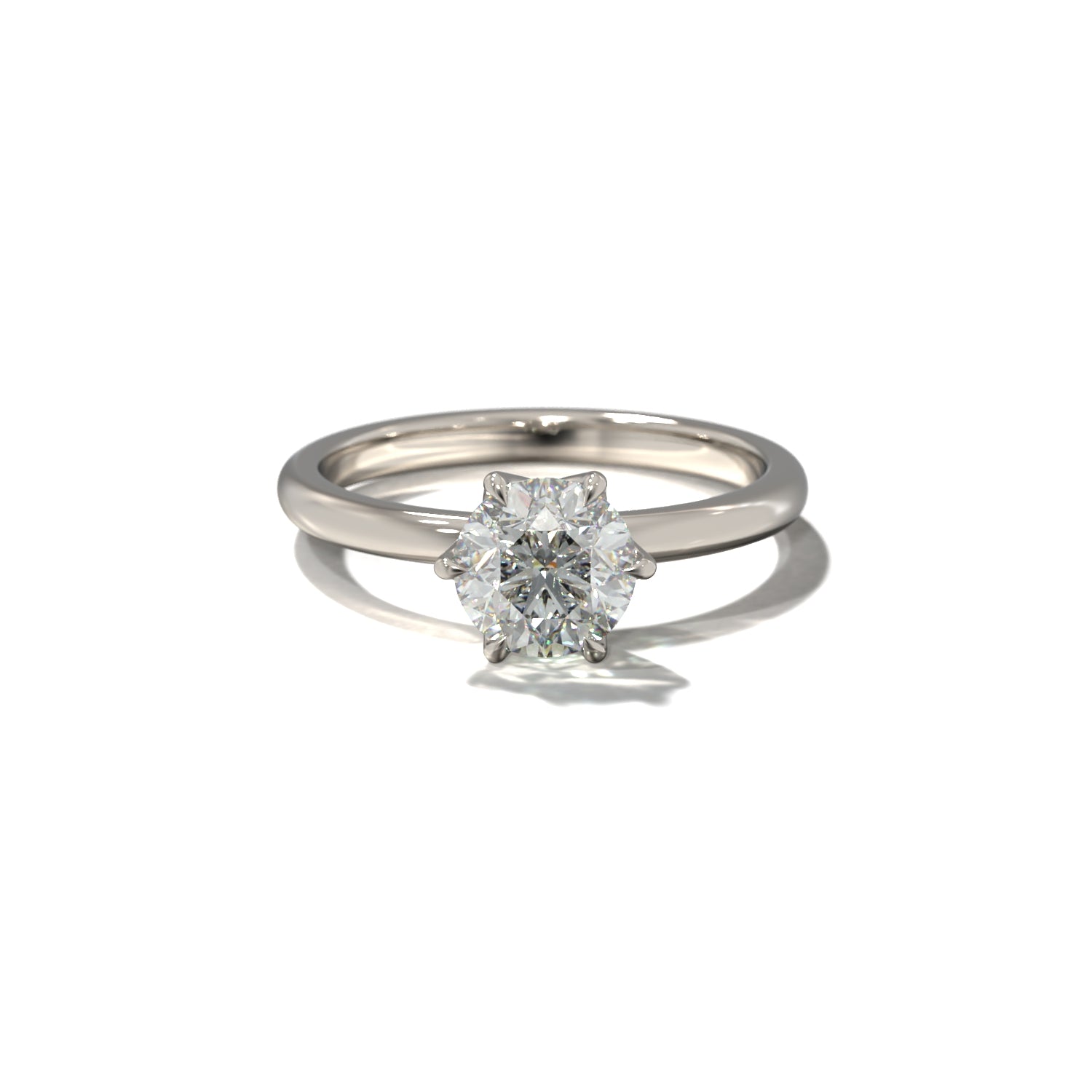 Round Tulip Solitaire | Forlovelsesring med lab grown diamant | Skarv
