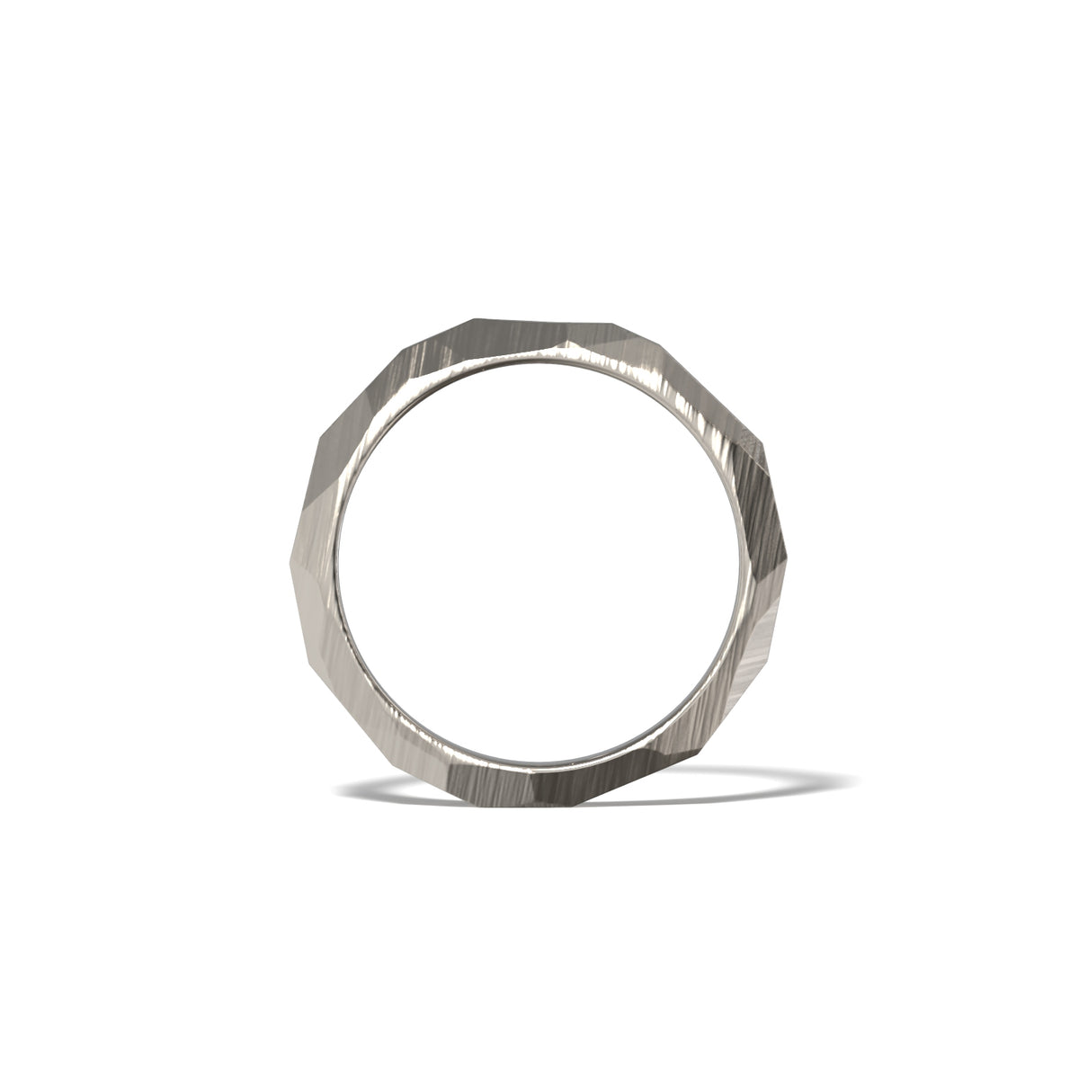 HER FACETED WEDDING BAND