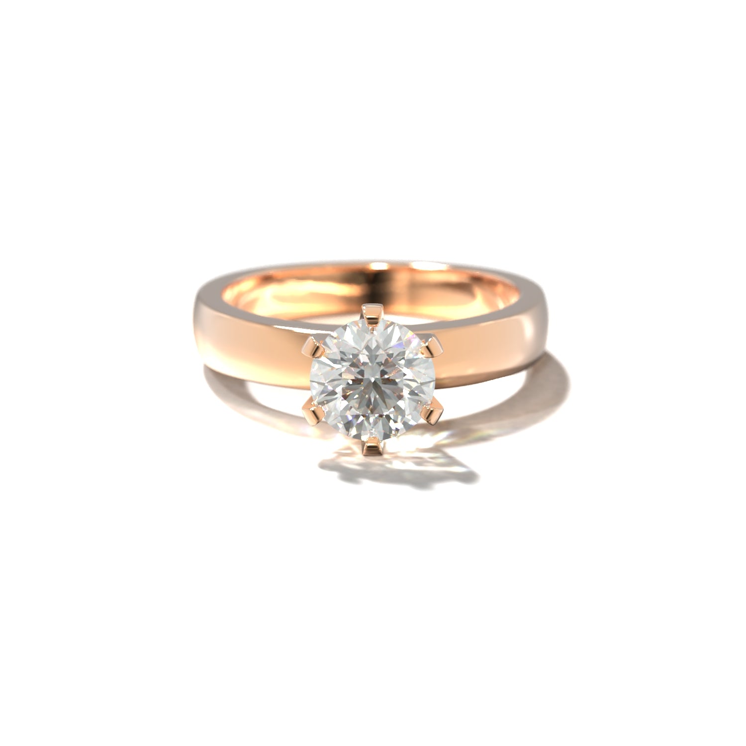 The Wide Crown | Forlovelsesring med lab grown diamant | Skarv