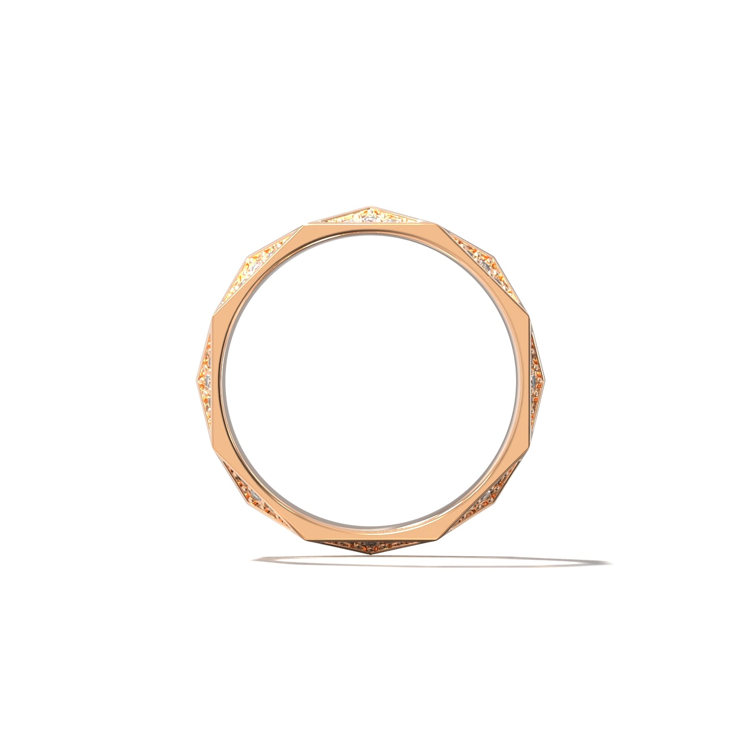 HER SCULPTED DIAMOND WEDDING BAND