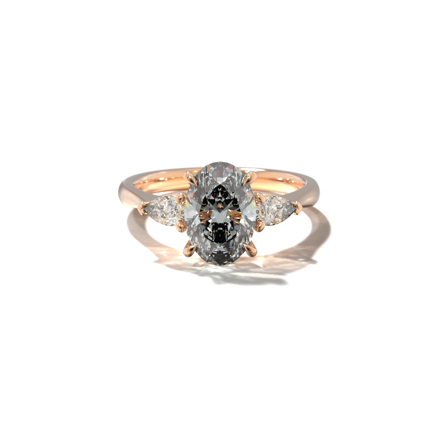 THREE STONE OVAL & PEARS