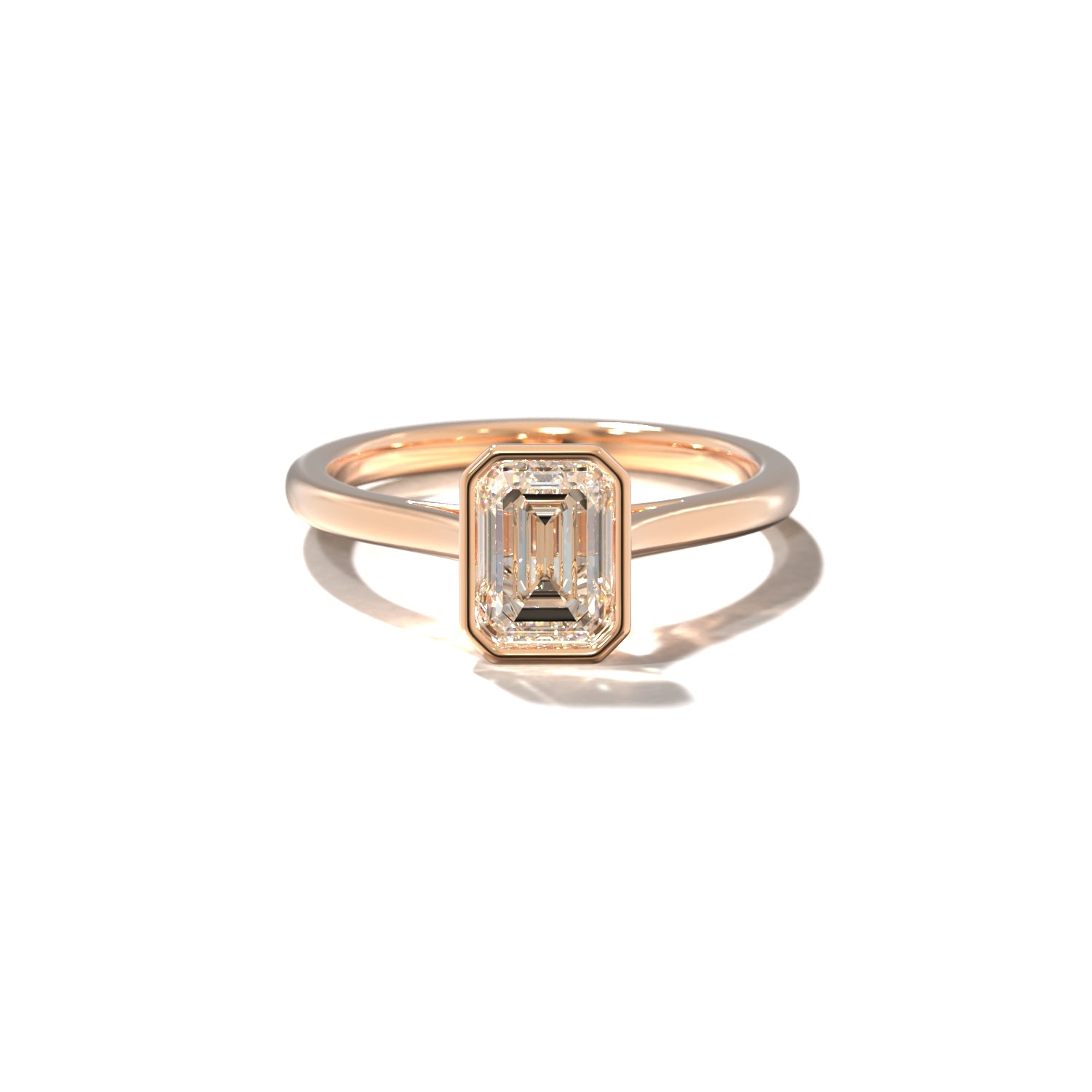 EMERALD BEZEL SOLITAIRE