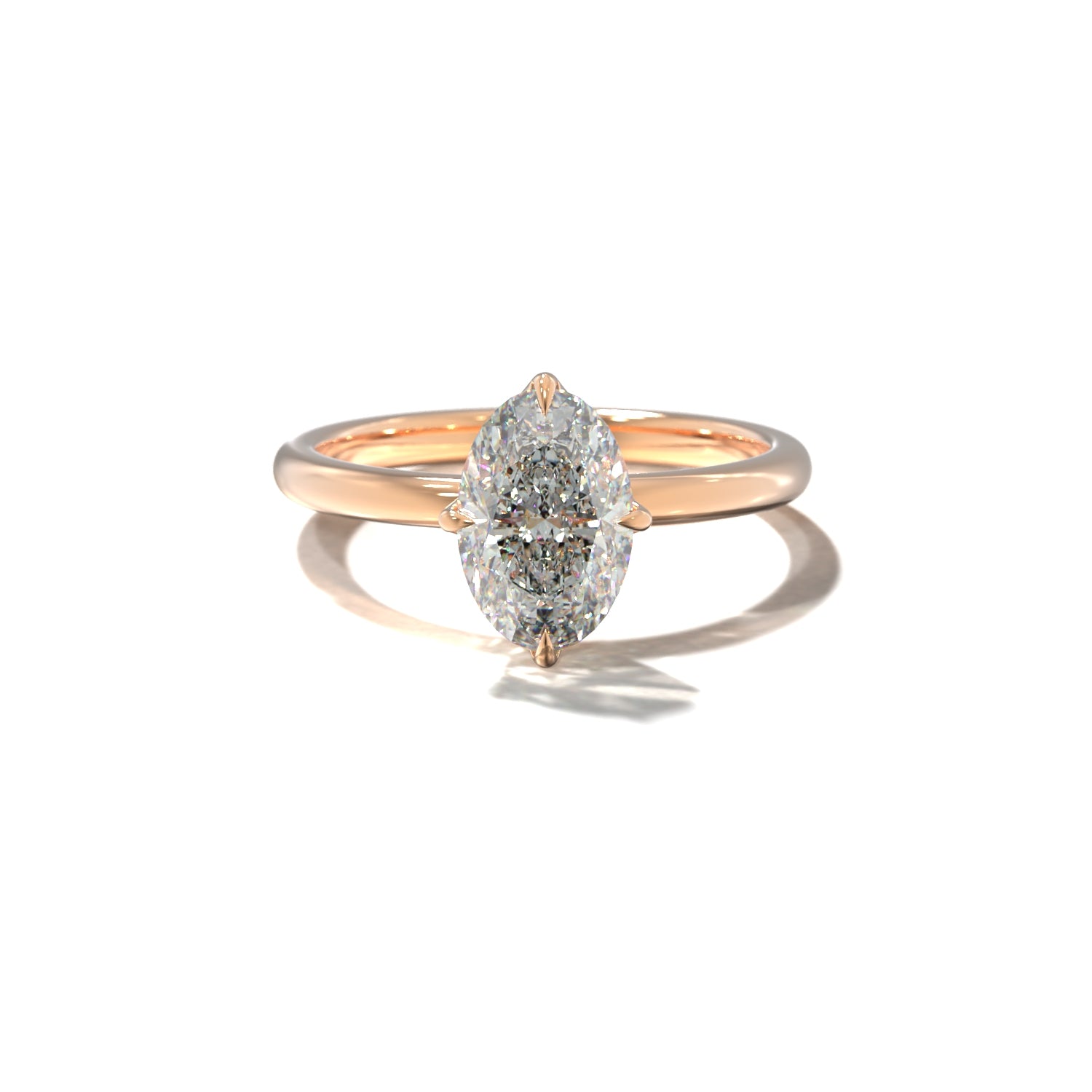Oval Tulip North South Solitaire | Forlovelsesring | Lab Grown | Skarv