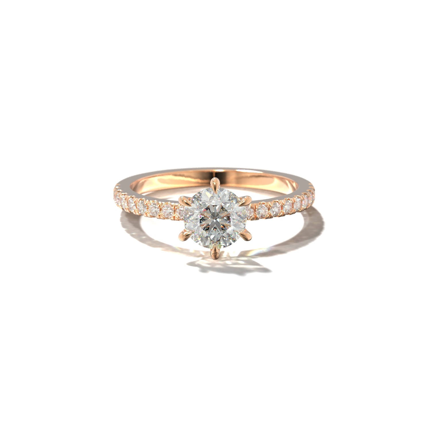 The Simple Pavé | Forlovelsesring med lab grown diamanter | Skarv