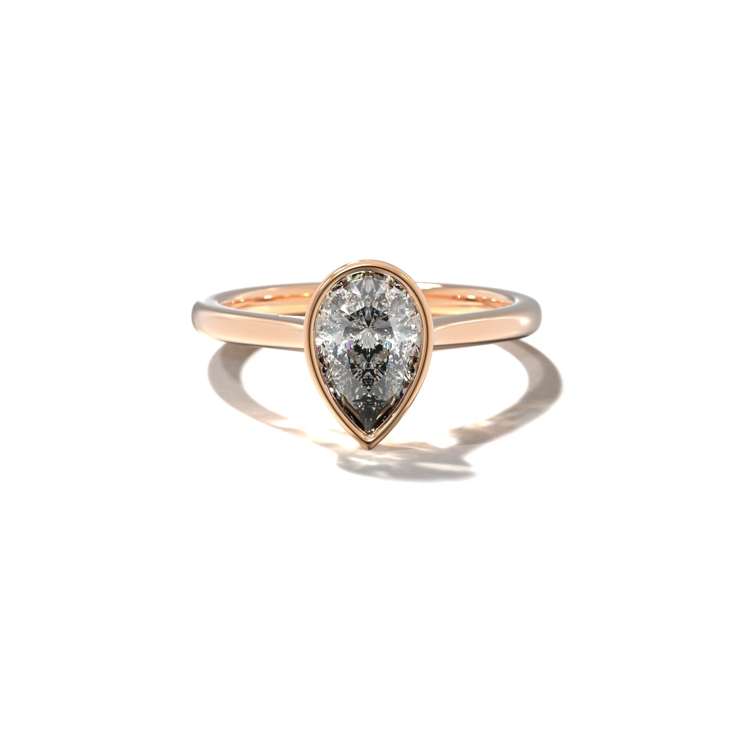 PEAR BEZEL SOLITAIRE