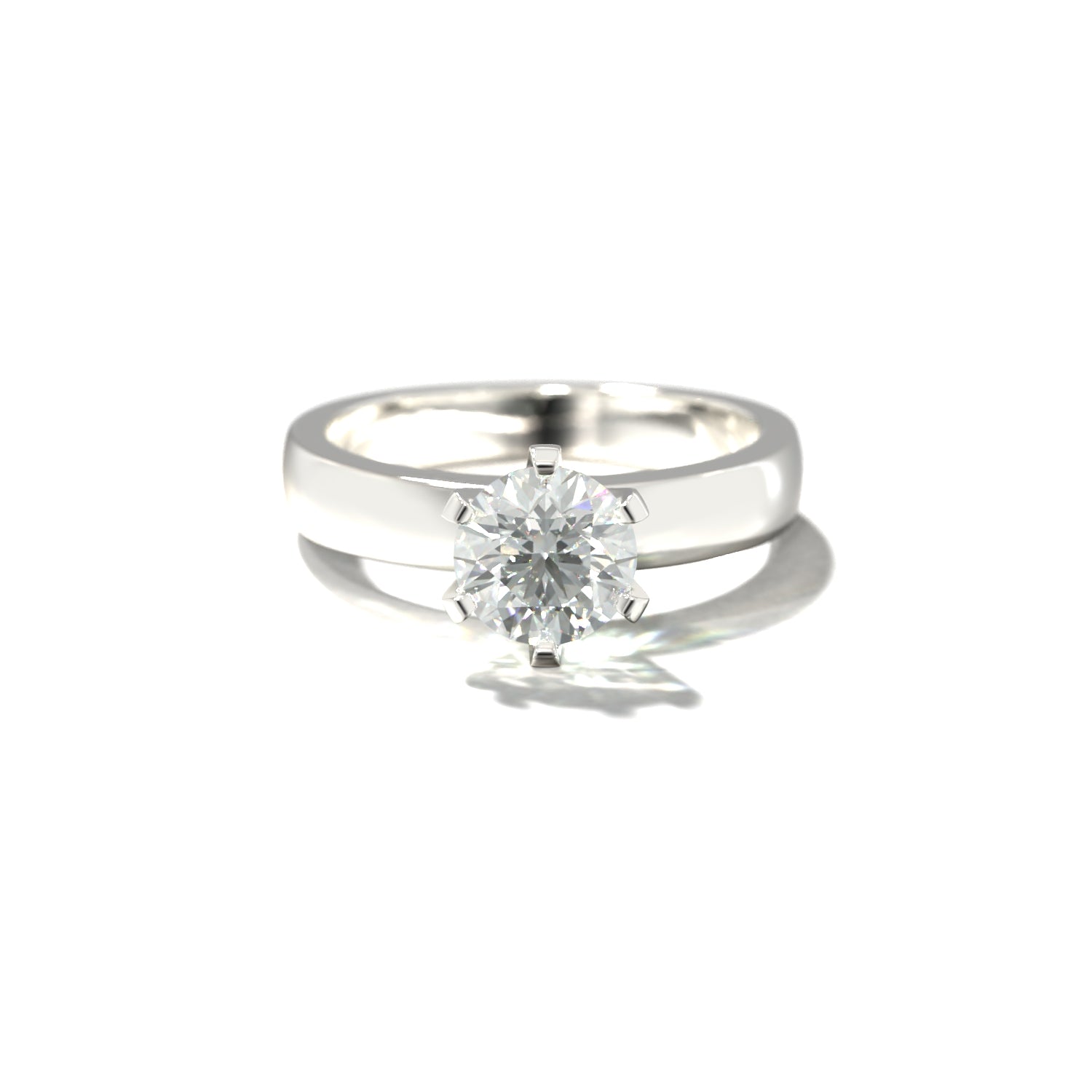 The Wide Crown | Forlovelsesring med lab grown diamant | Skarv
