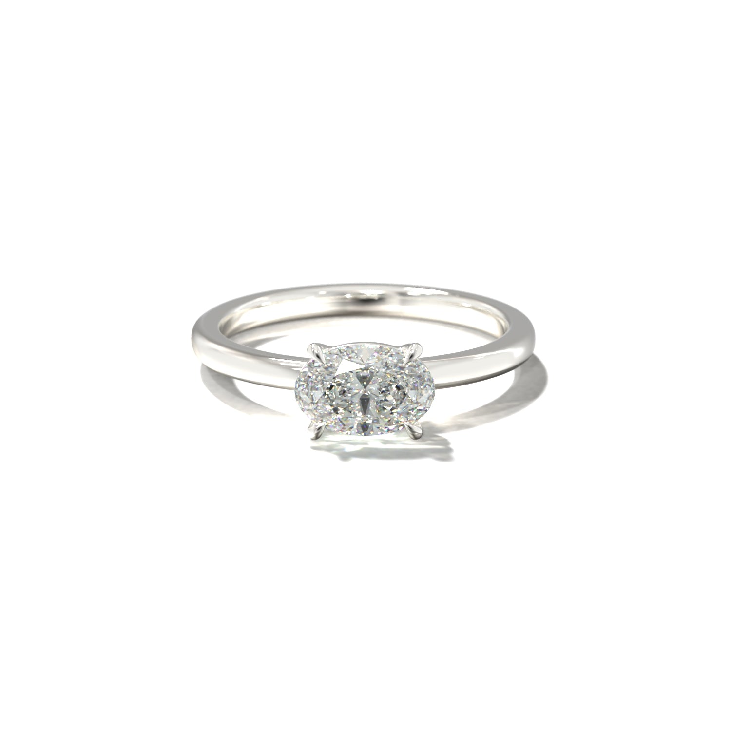 OVAL EAST WEST SOLITAIRE