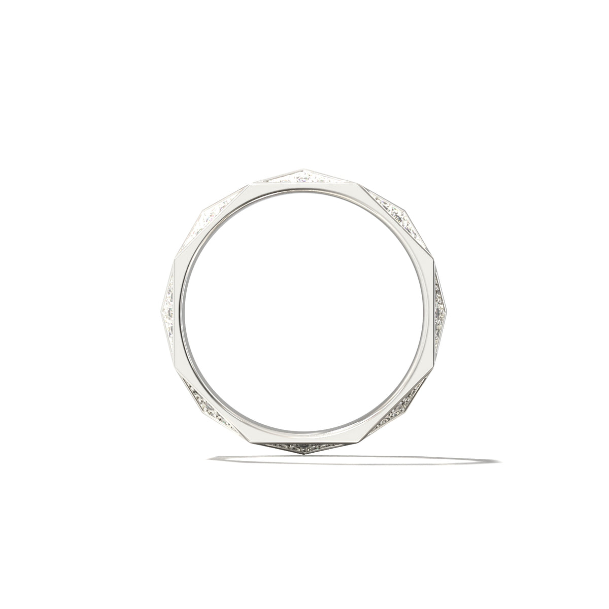 HER SCULPTED DIAMOND WEDDING BAND