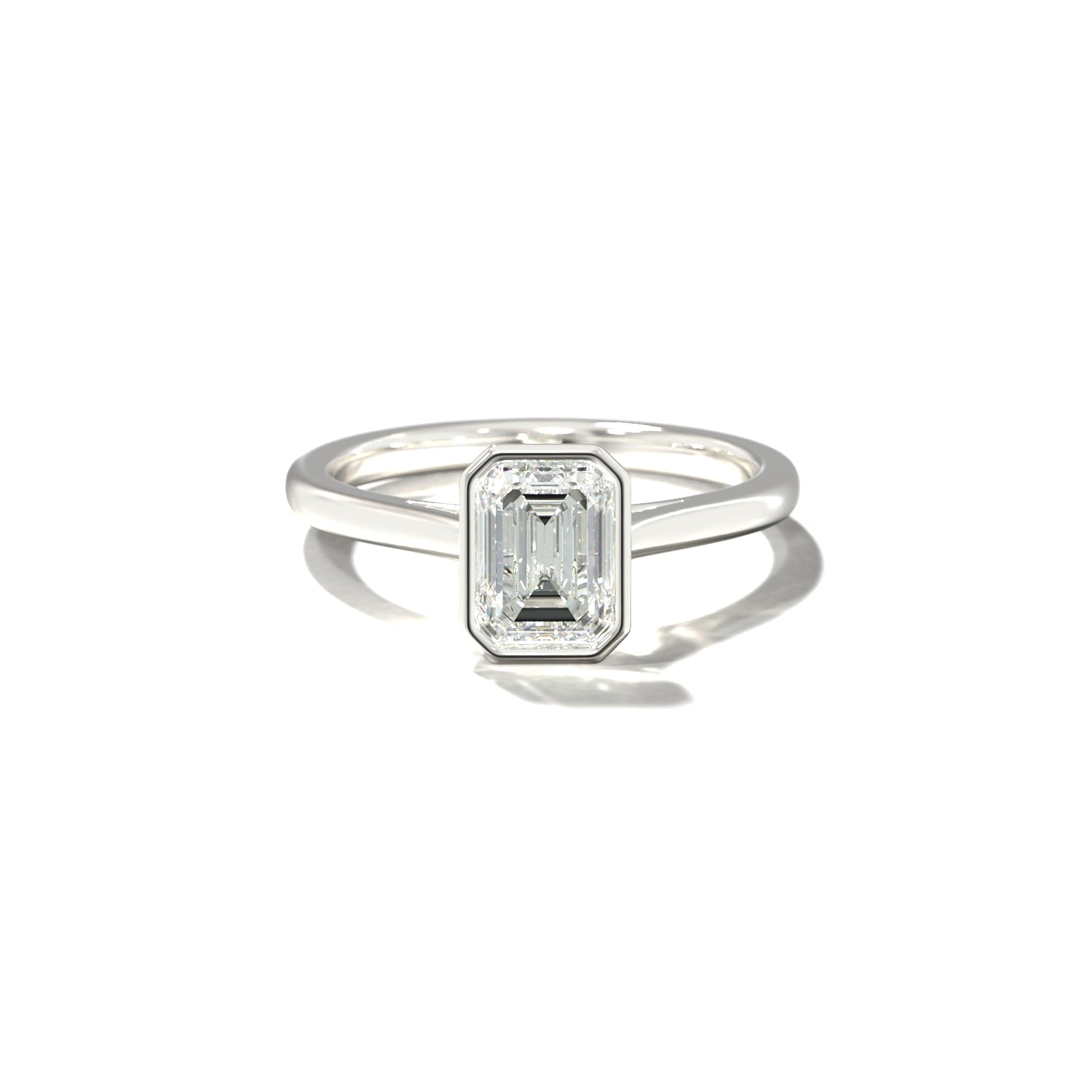 EMERALD BEZEL SOLITAIRE