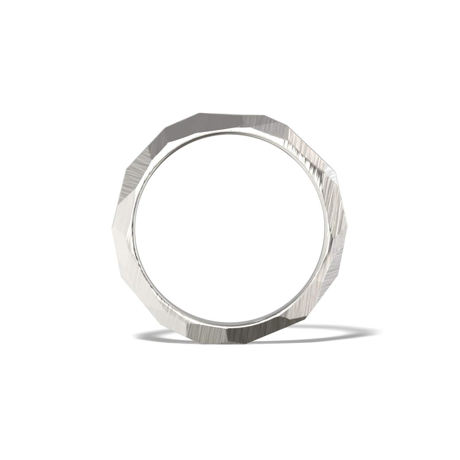 HIS FACETED WEDDING BAND