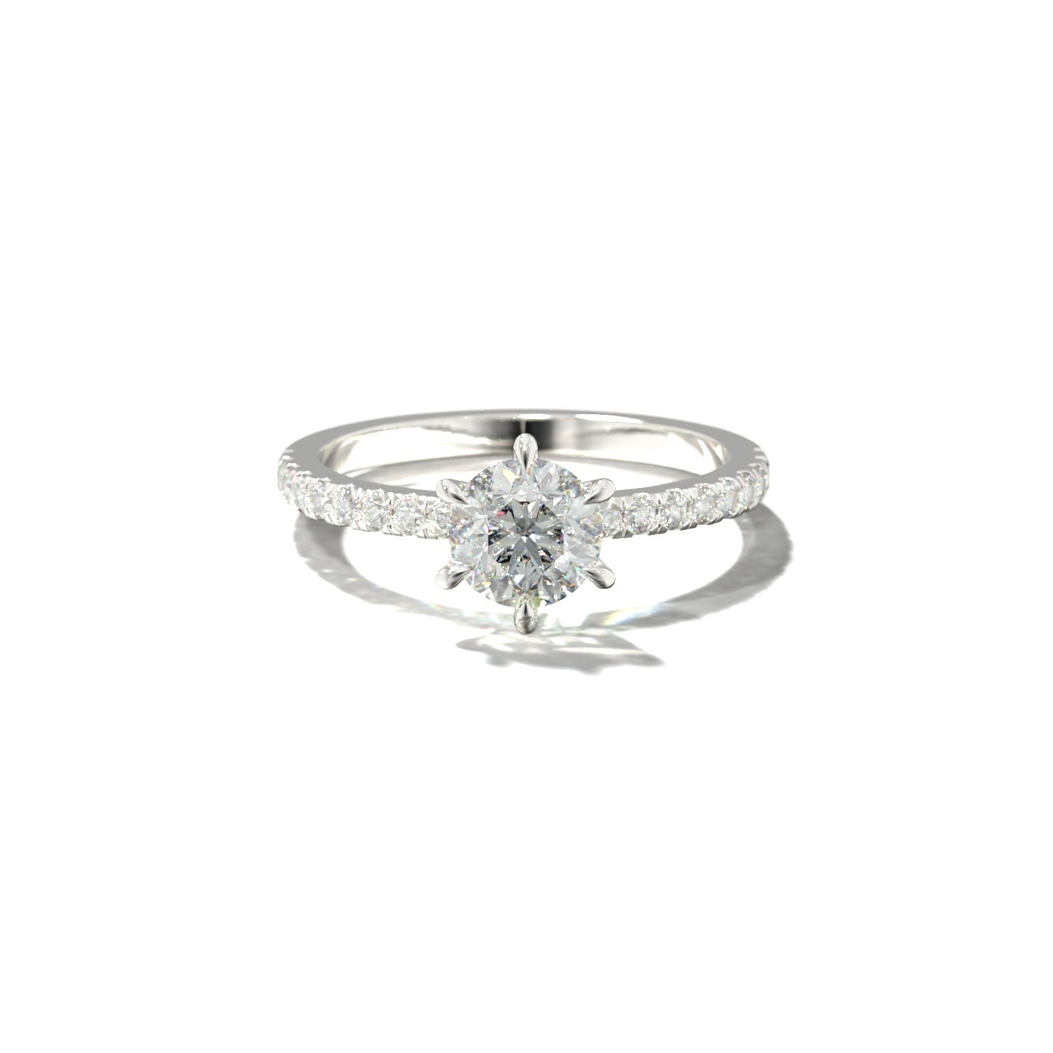 The Simple Pavé | Forlovelsesring med lab grown diamanter | Skarv