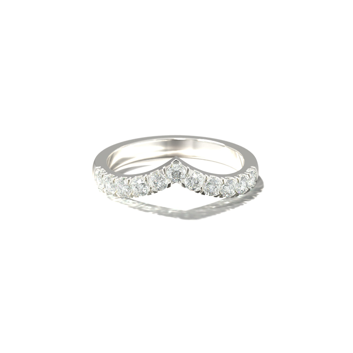 HER V DIAMOND WEDDING BAND