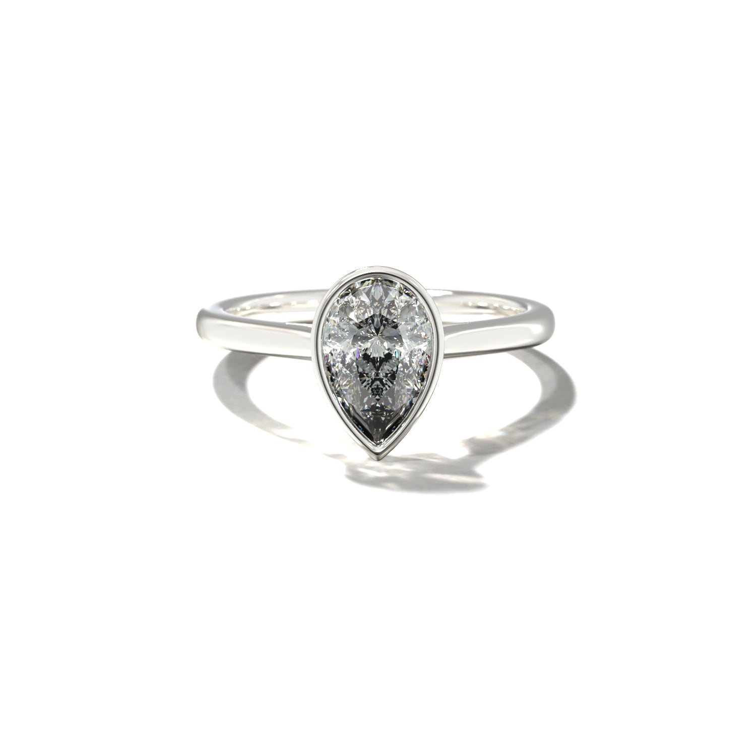 PEAR BEZEL SOLITAIRE