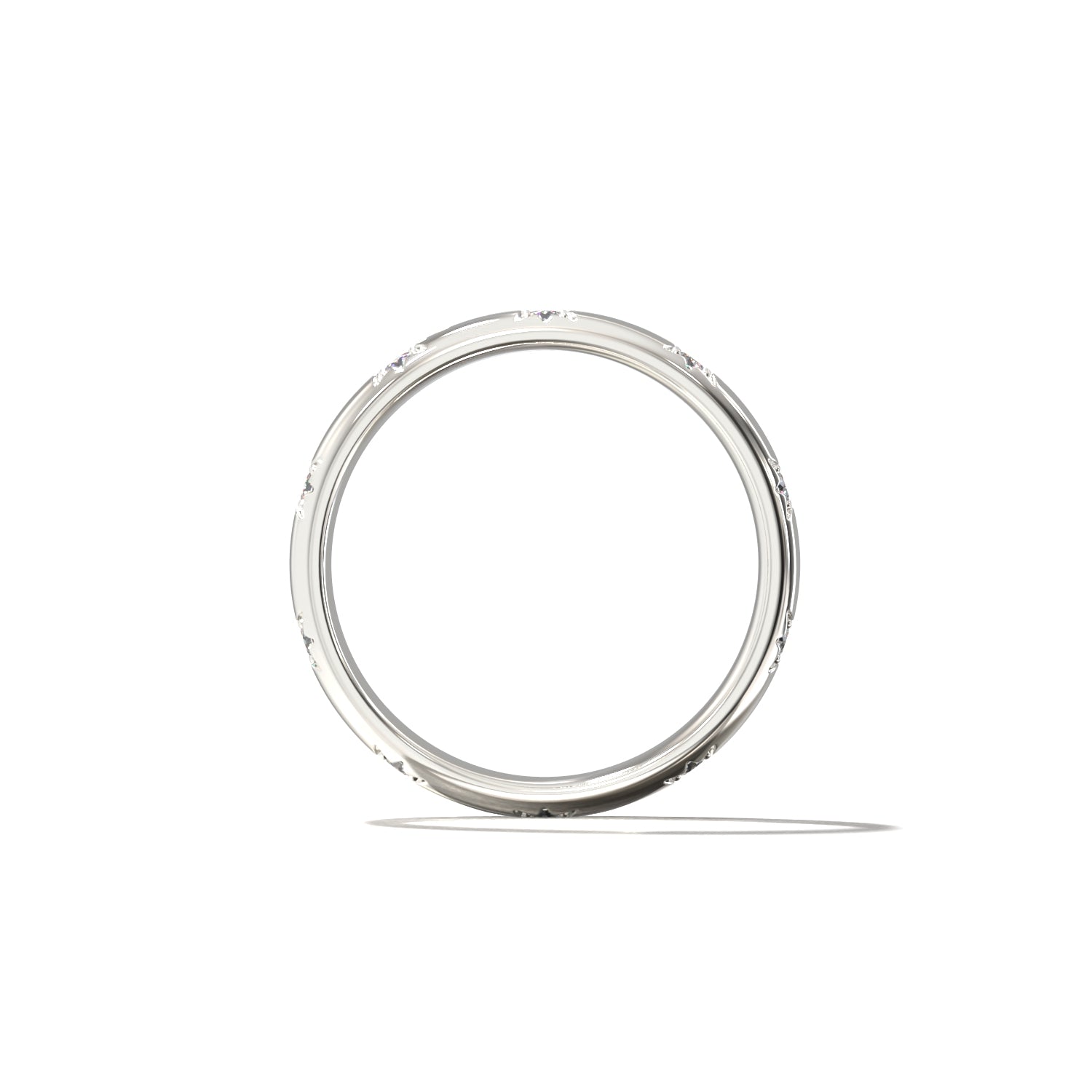 HER STAR SET WEDDING BAND - 3.3MM