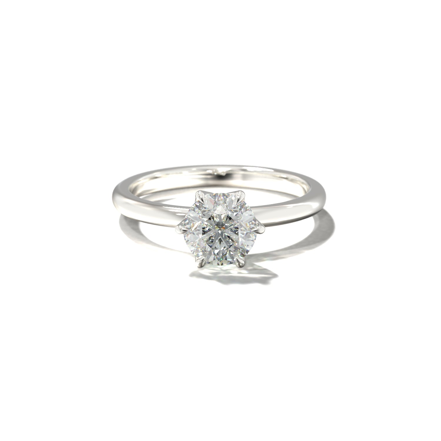 Round Tulip Solitaire | Forlovelsesring med lab grown diamant | Skarv