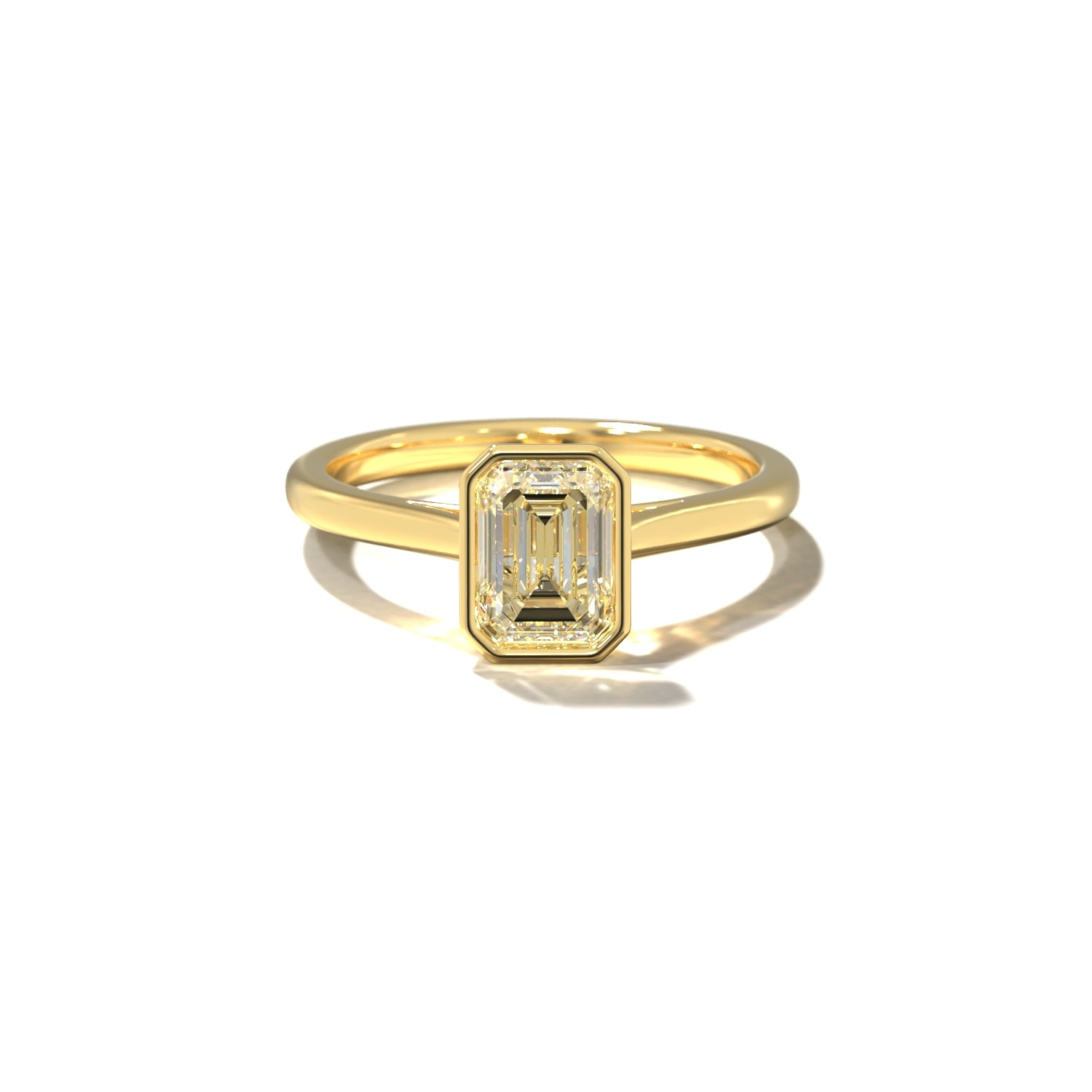 EMERALD BEZEL SOLITAIRE