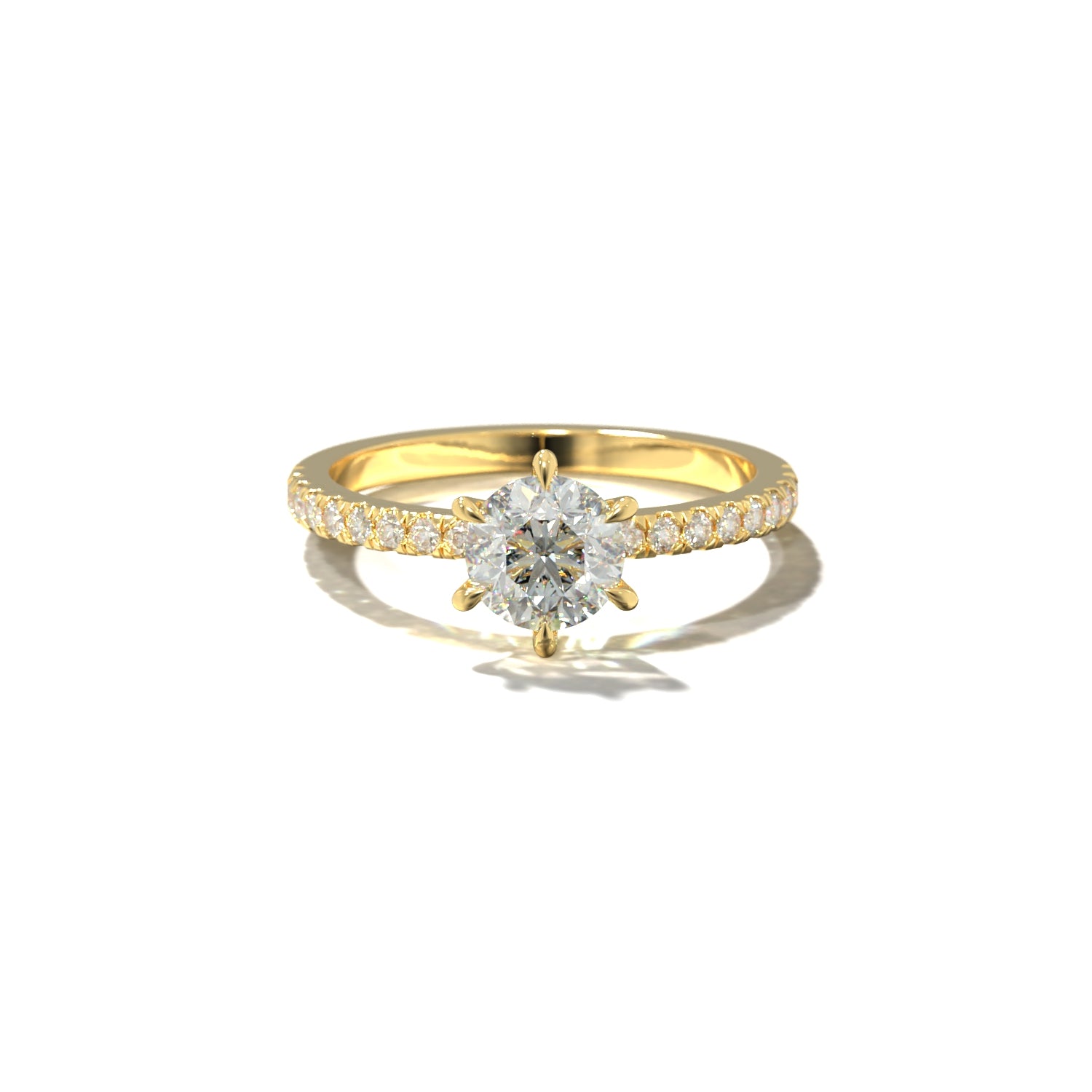 The Simple Pavé | Forlovelsesring med lab grown diamanter | Skarv
