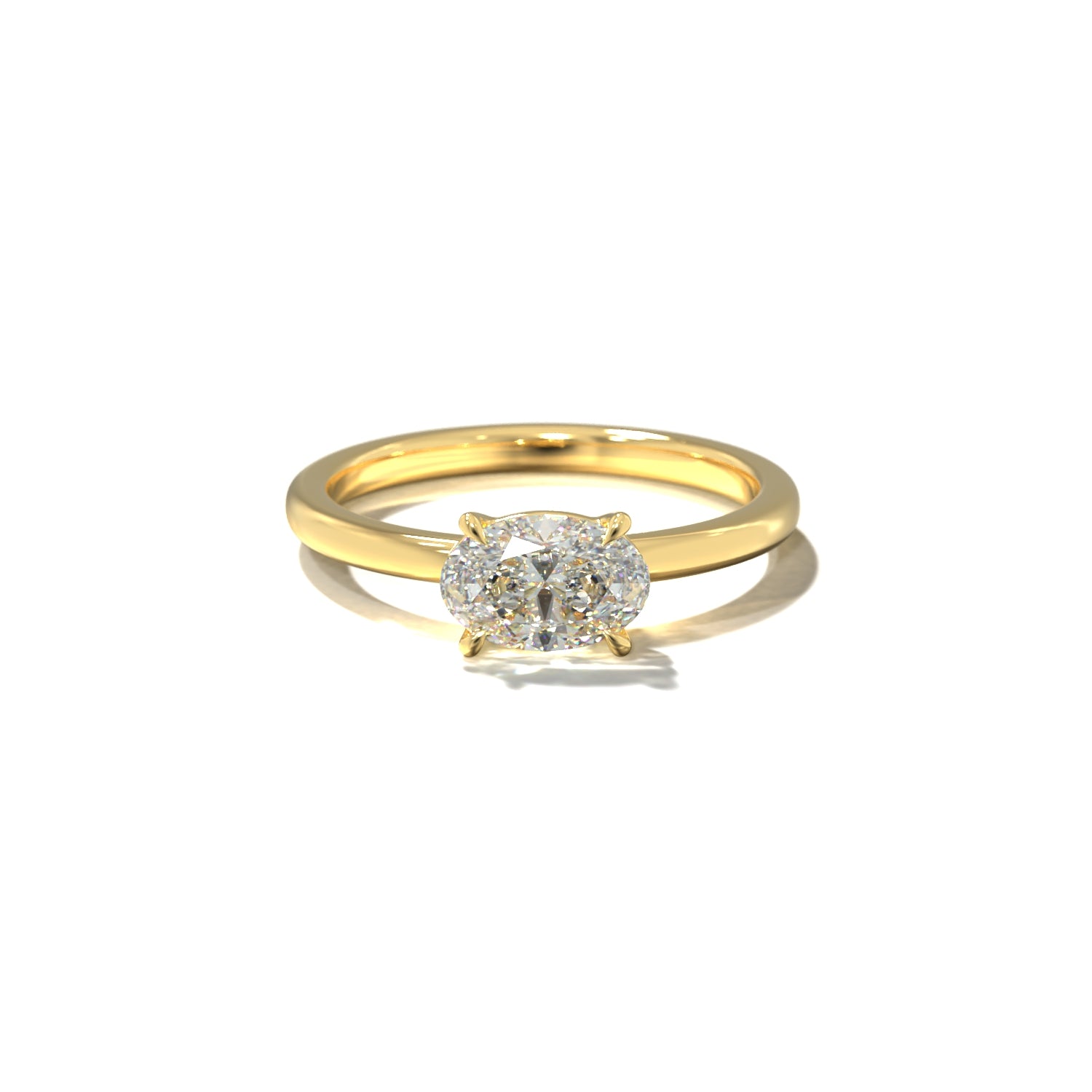 OVAL EAST WEST SOLITAIRE