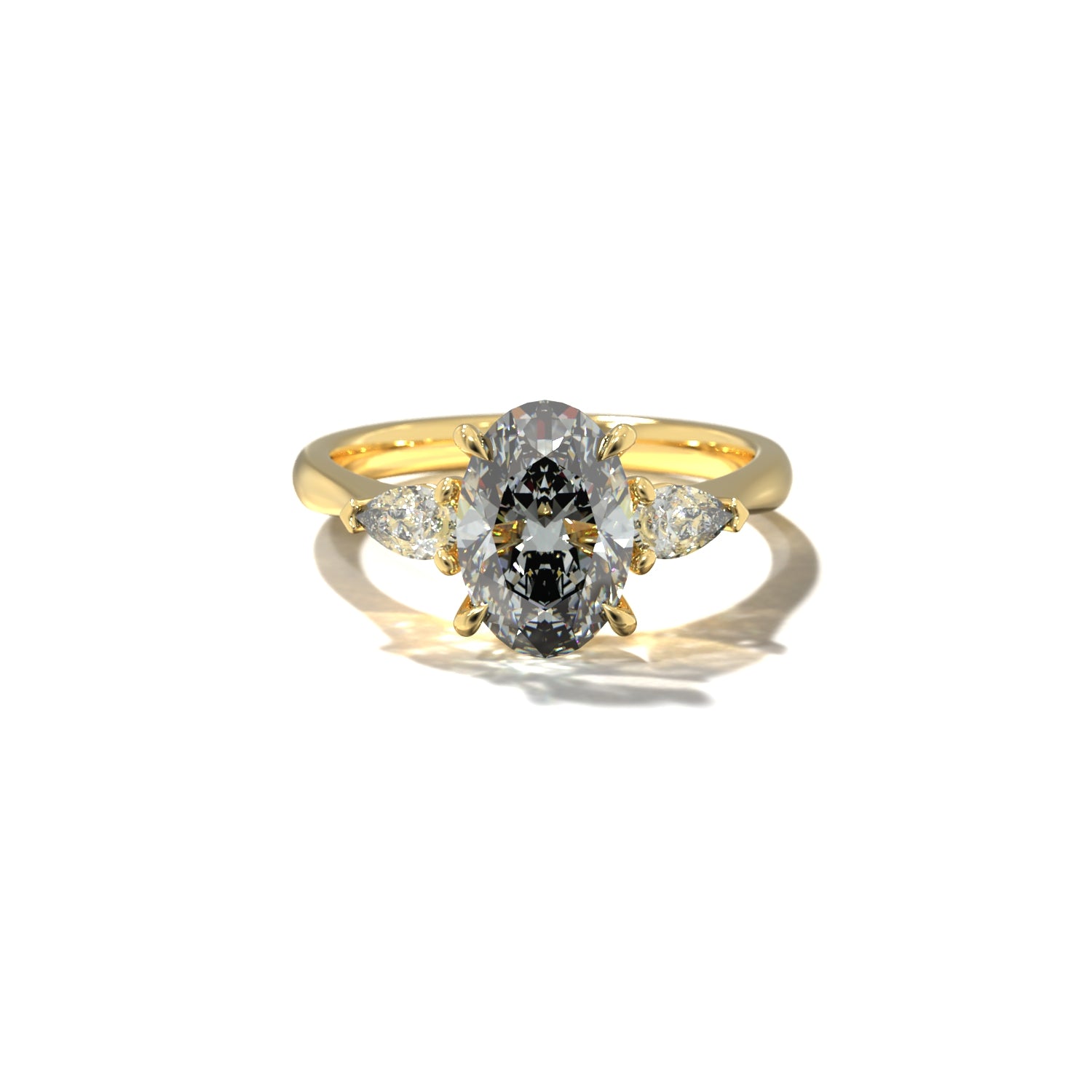 THREE STONE OVAL & PEARS