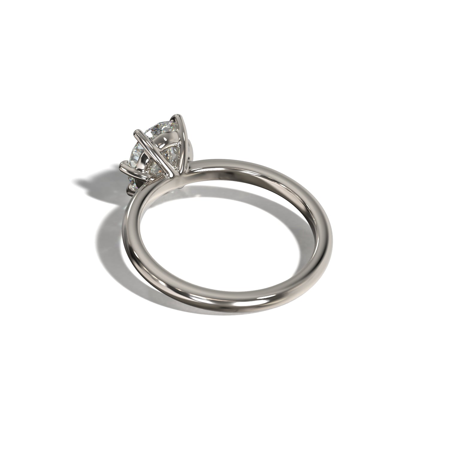 SIX CLAWED OVAL SOLITAIRE