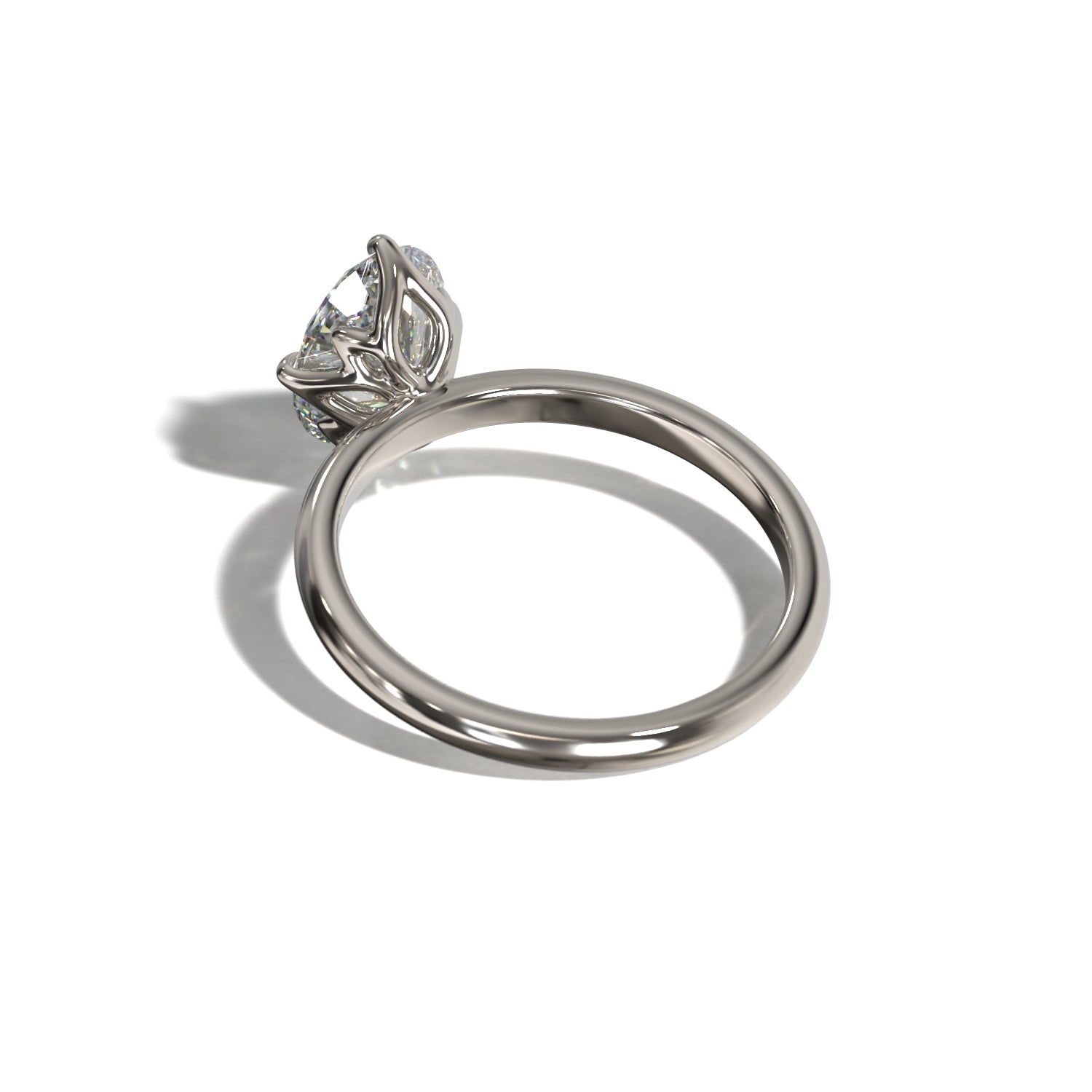 Oval Tulip North South Solitaire | Forlovelsesring | Lab Grown | Skarv