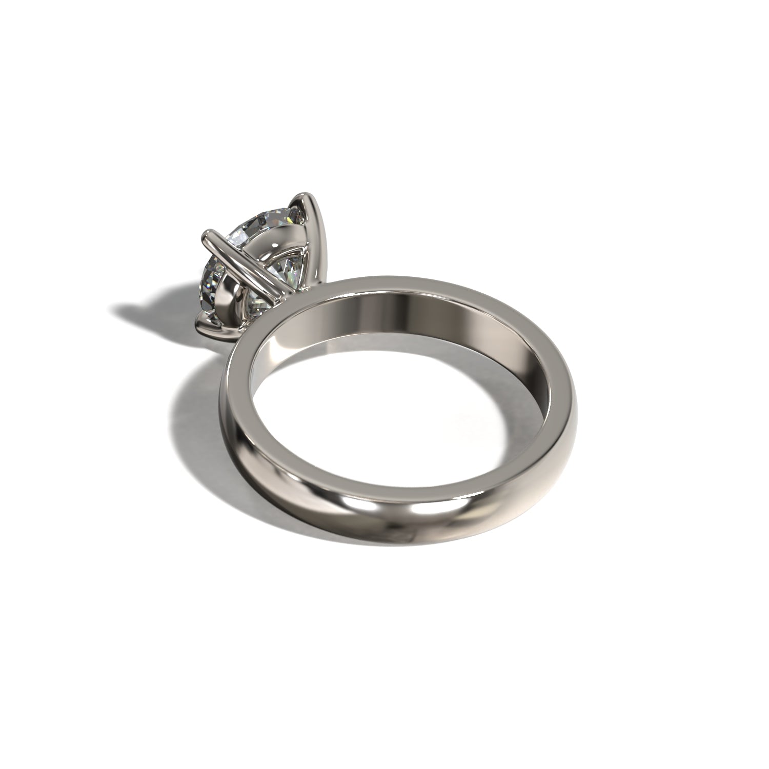 ROUND CIGAR BAND SOLITAIRE