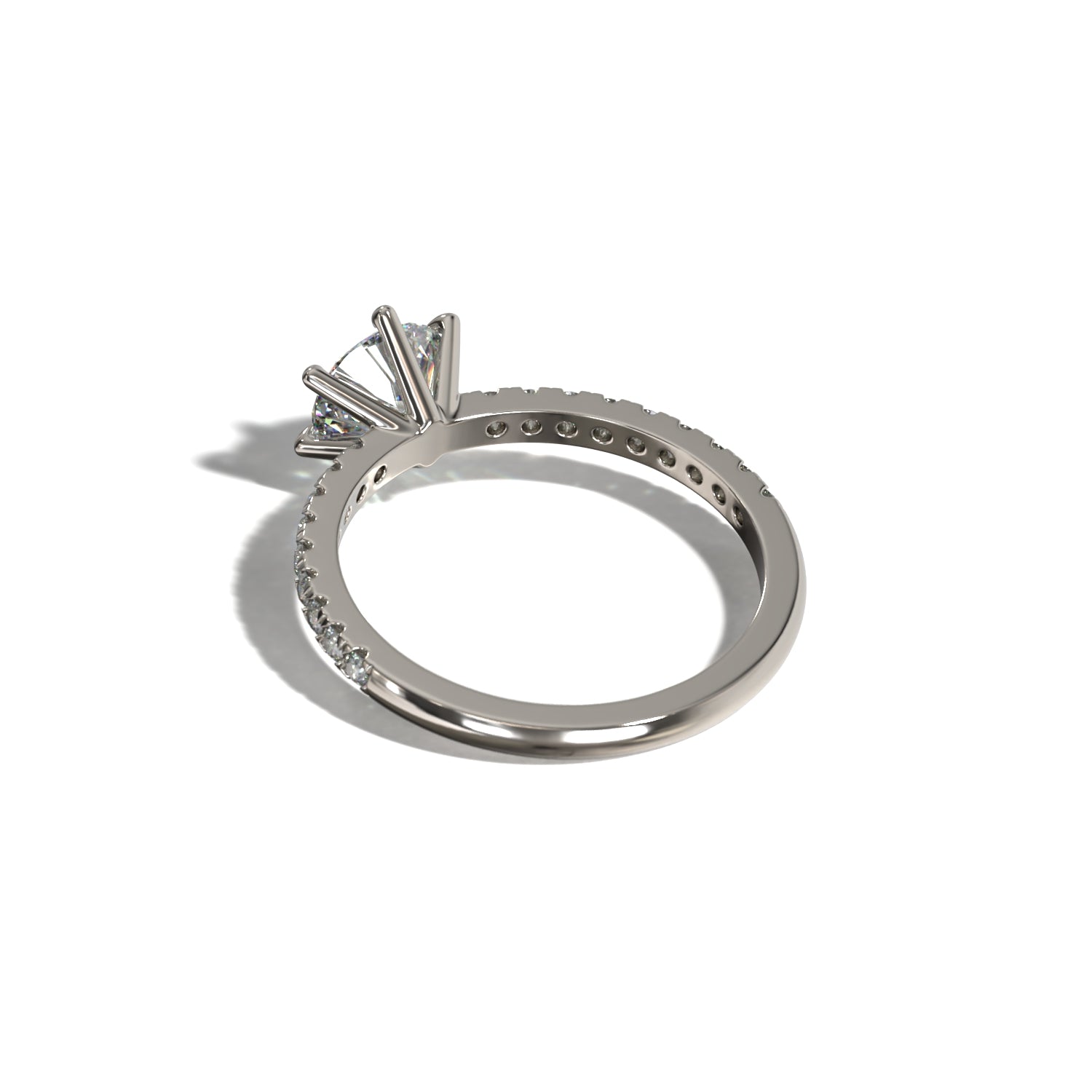 The Simple Pavé | Forlovelsesring med lab grown diamanter | Skarv