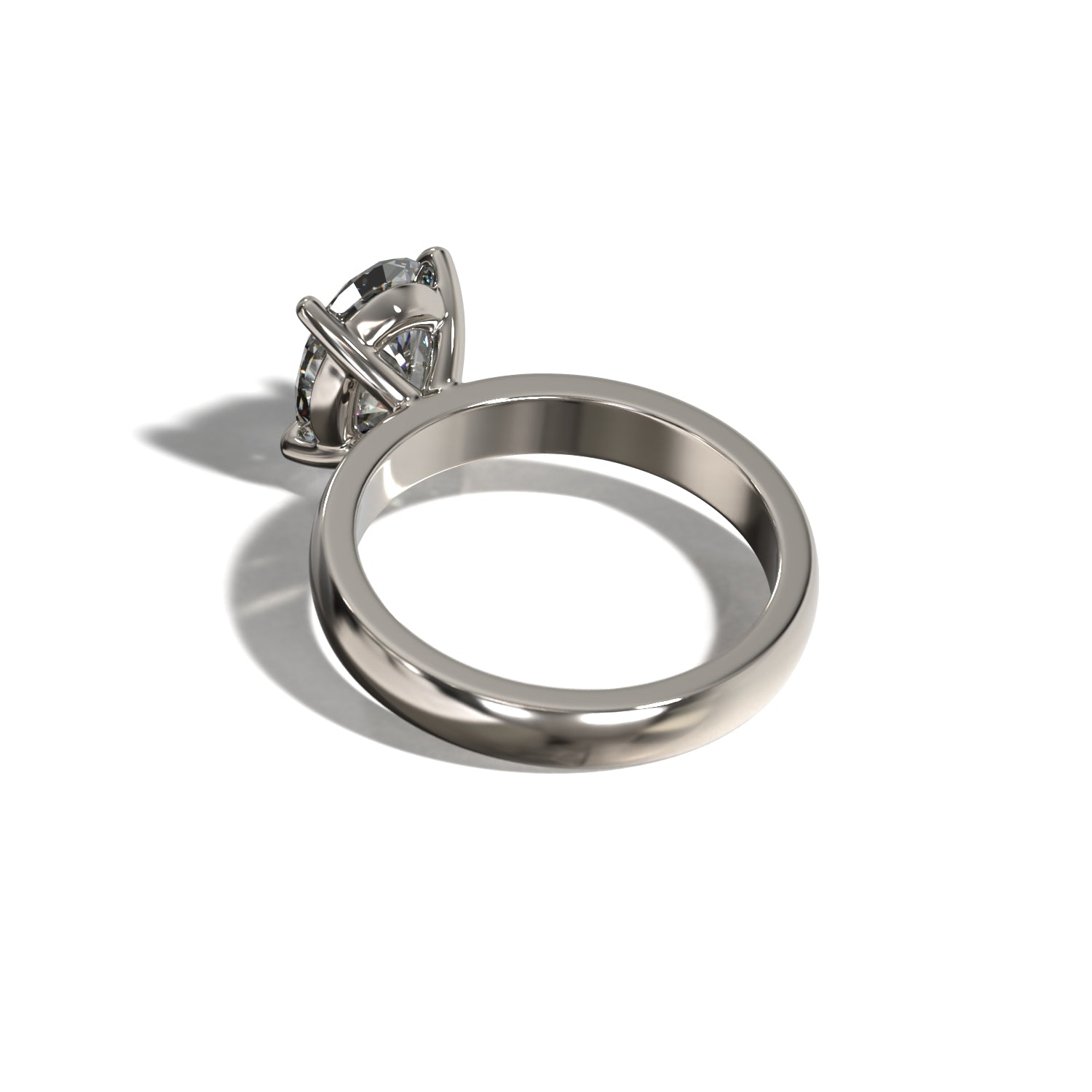 OVAL CIGAR BAND SOLITAIRE