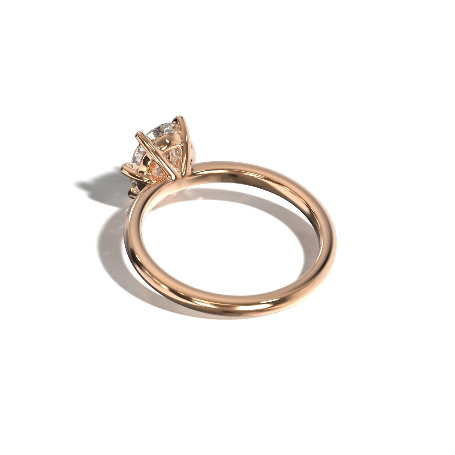 SIX CLAWED OVAL SOLITAIRE