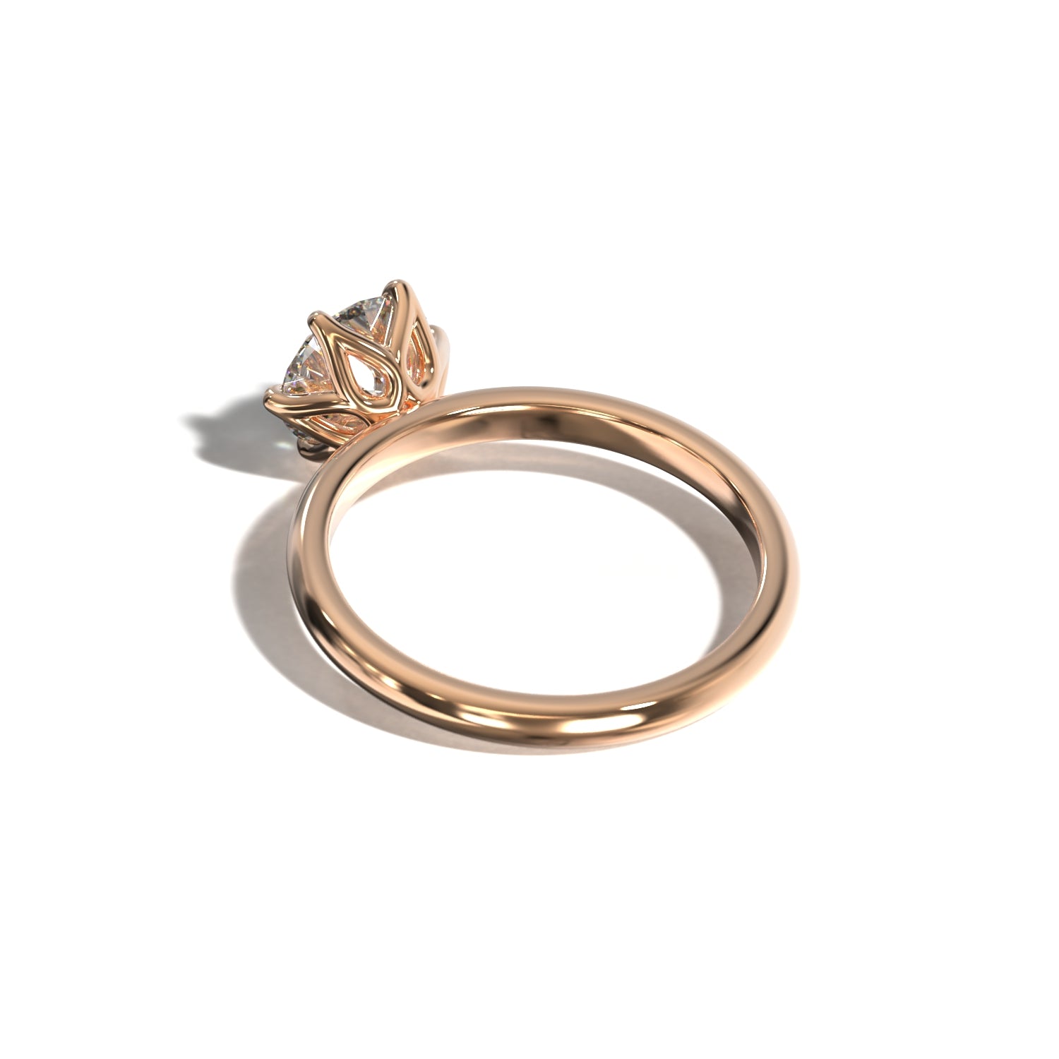 Round Tulip Solitaire | Forlovelsesring med lab grown diamant | Skarv