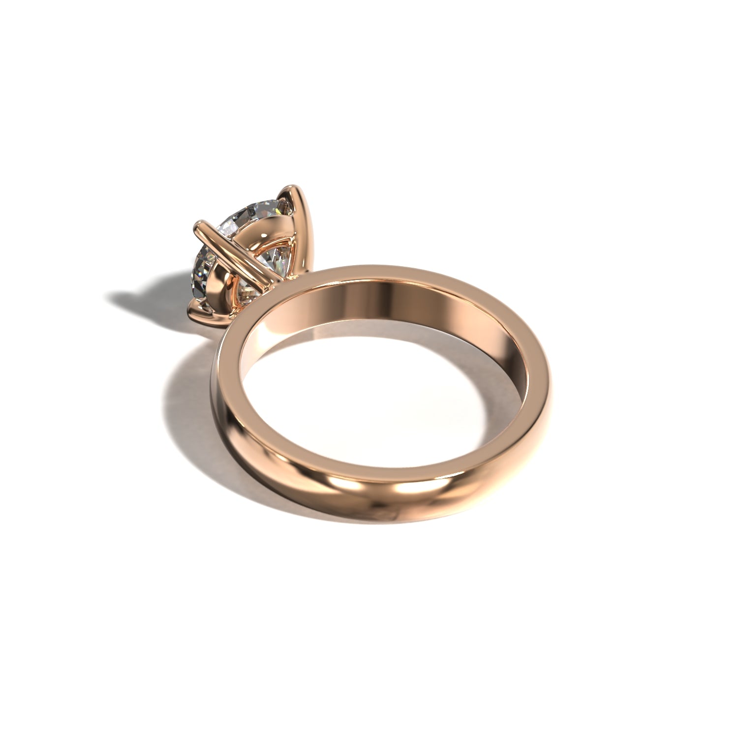 ROUND CIGAR BAND SOLITAIRE