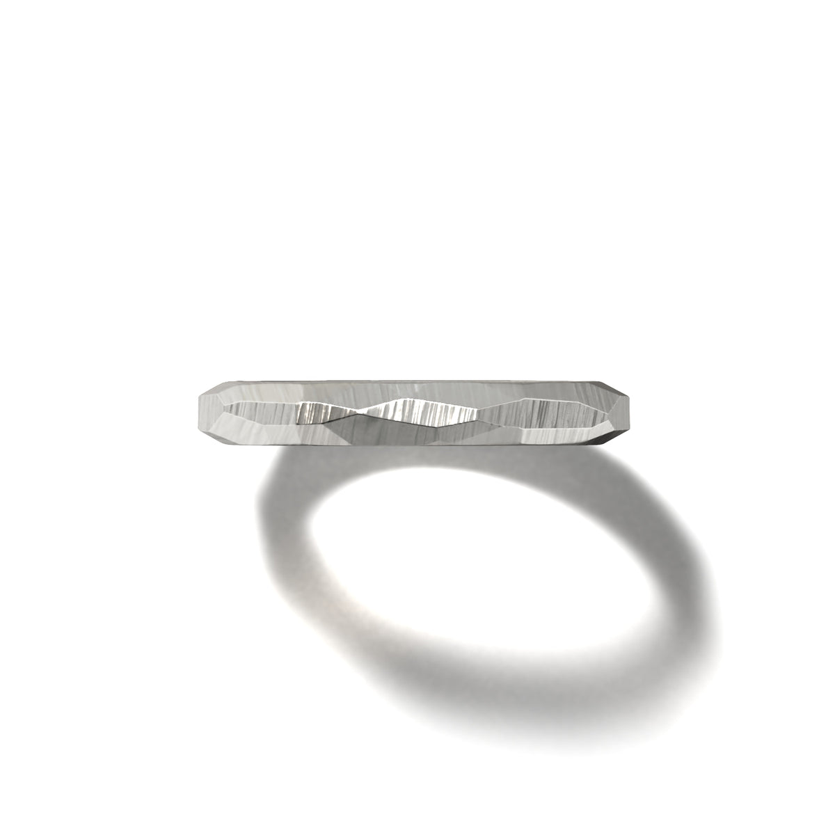 HER FACETED WEDDING BAND