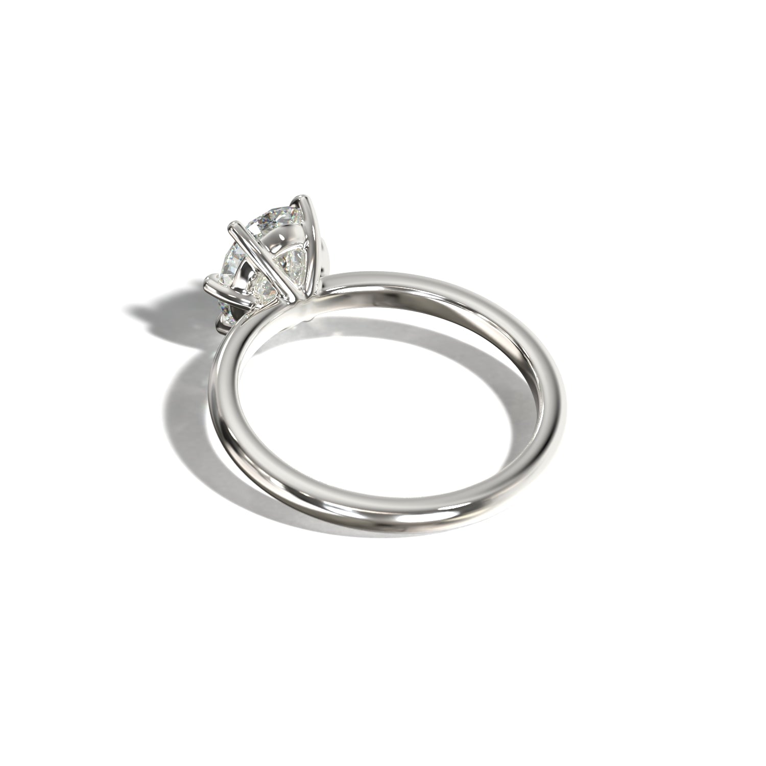 SIX CLAWED OVAL SOLITAIRE