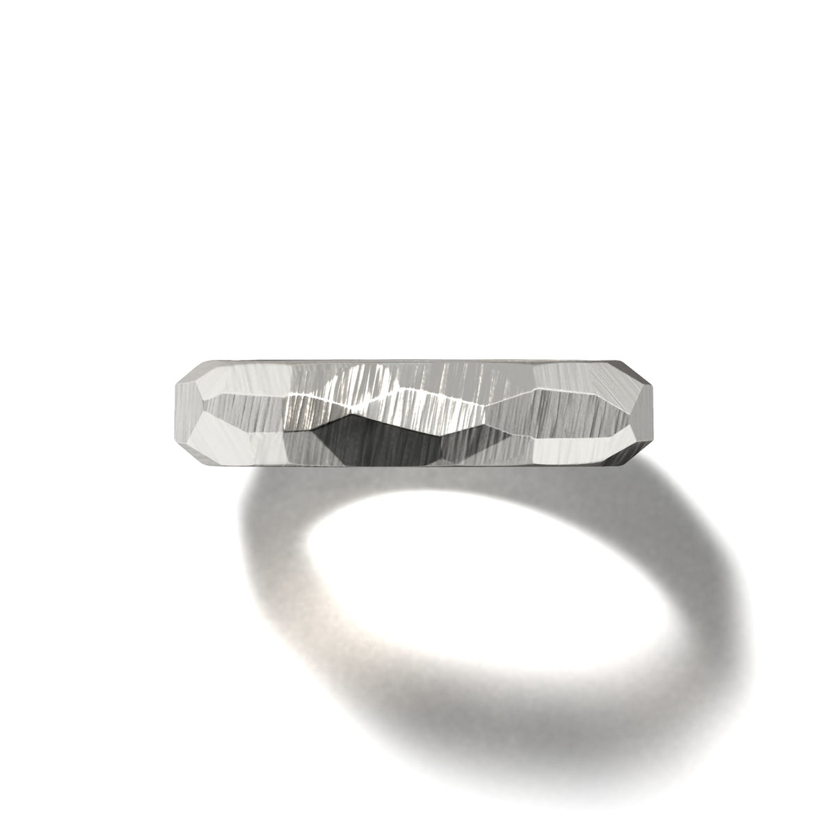 HIS FACETED WEDDING BAND