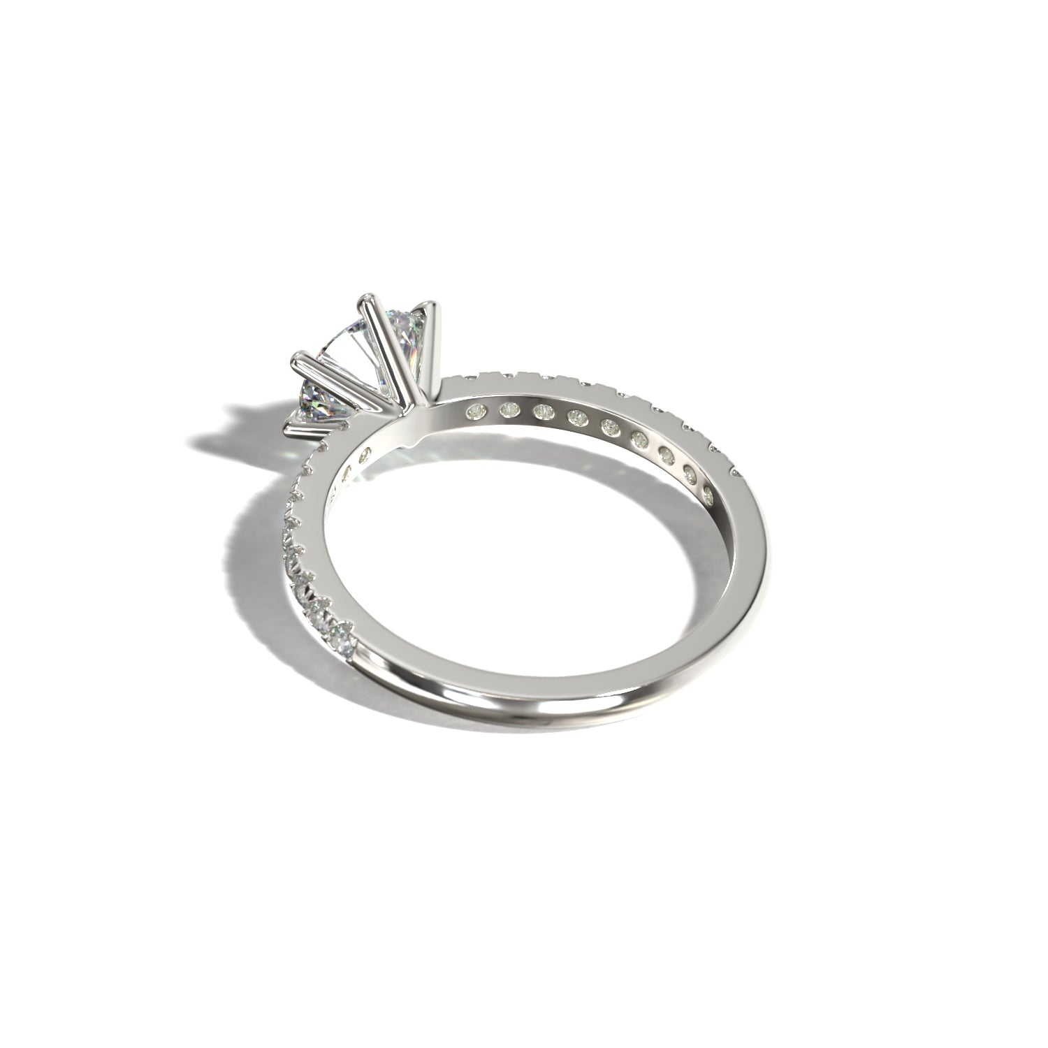 The Simple Pavé | Forlovelsesring med lab grown diamanter | Skarv