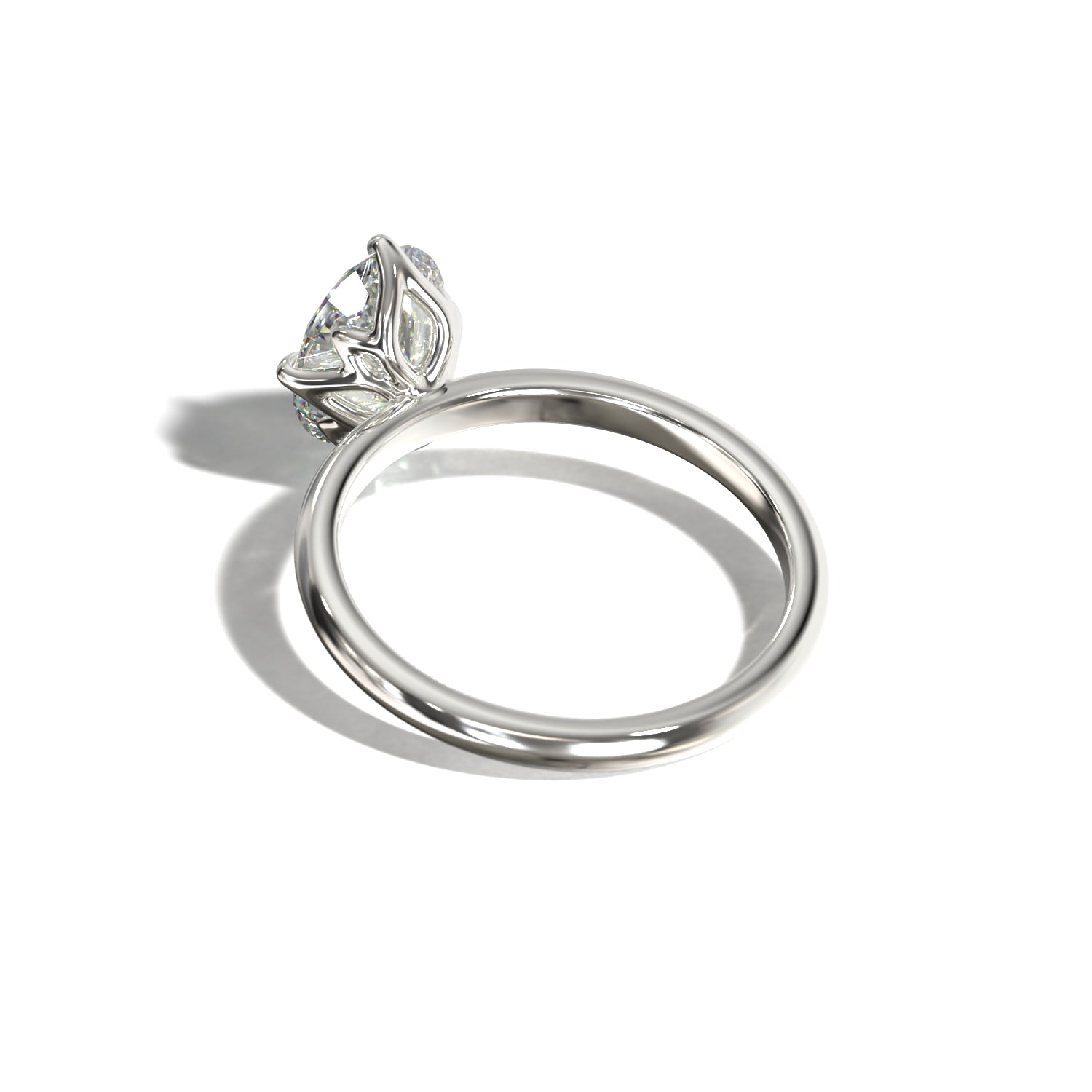 Oval Tulip North South Solitaire | Forlovelsesring | Lab Grown | Skarv