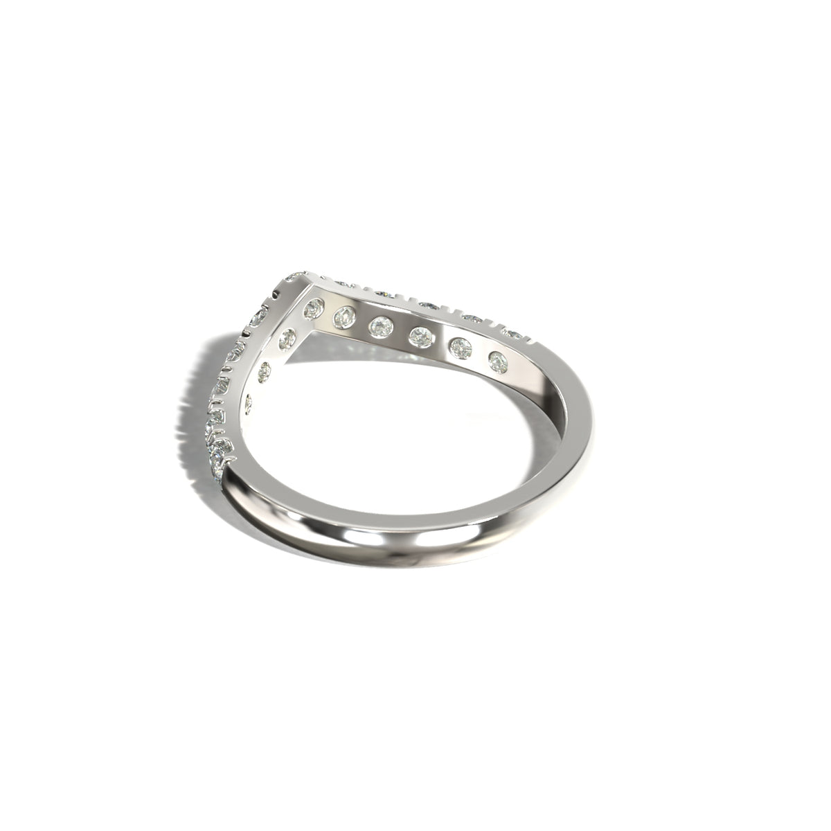 HER V DIAMOND WEDDING BAND
