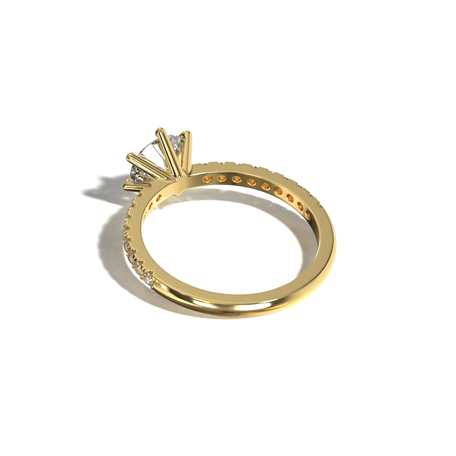 The Simple Pavé | Forlovelsesring med lab grown diamanter | Skarv