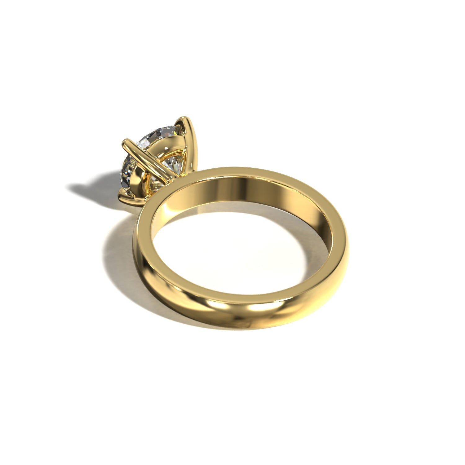 ROUND CIGAR BAND SOLITAIRE