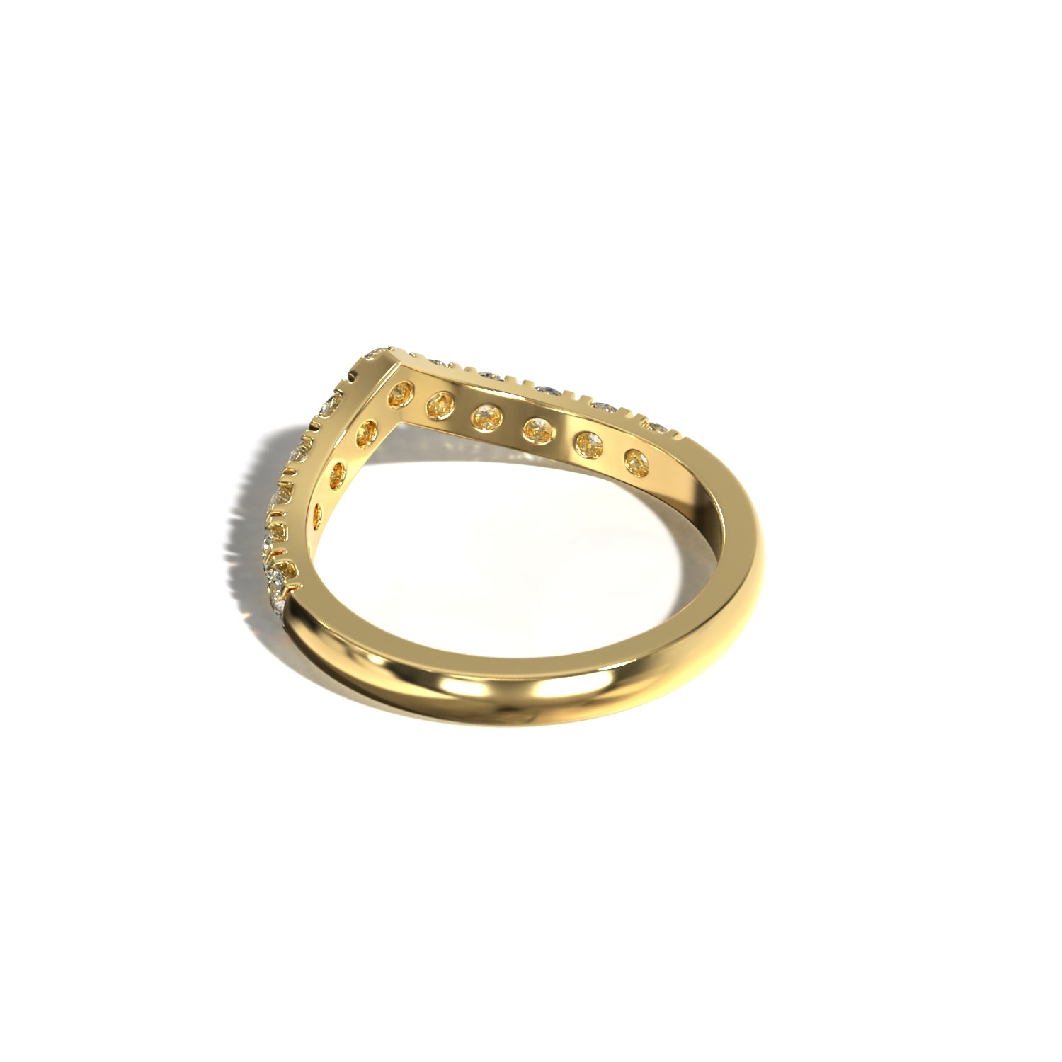HER V DIAMOND WEDDING BAND