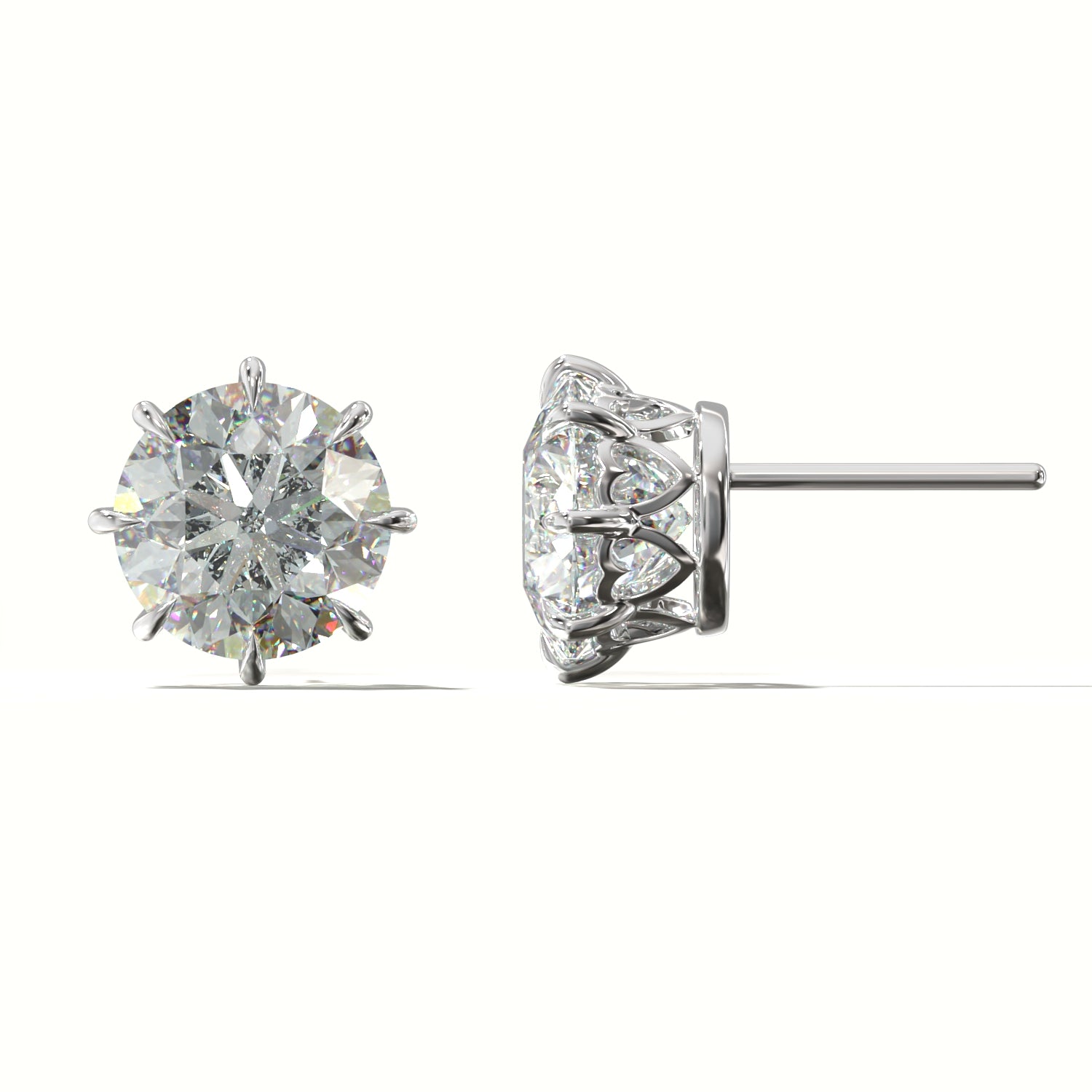 Hearts Brilliant Studs | Lab grown diamantøredobber | Skarv