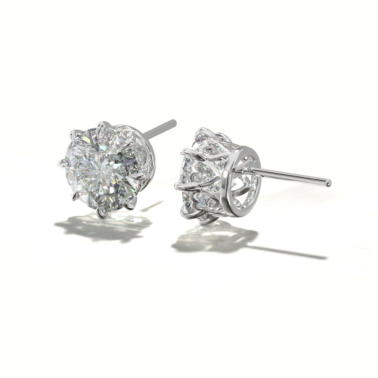 Hearts Brilliant Studs | Lab grown diamantøredobber | Skarv