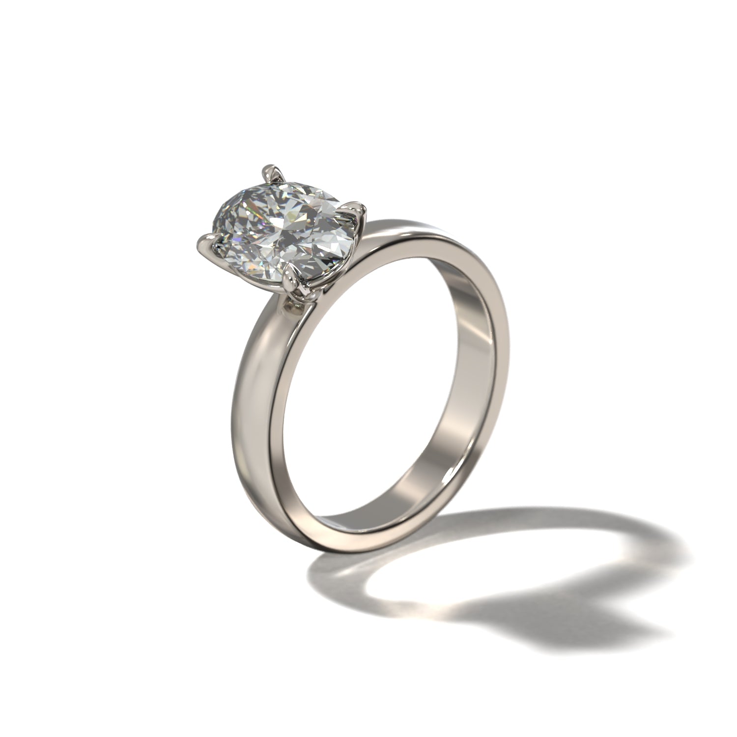 OVAL CIGAR BAND SOLITAIRE