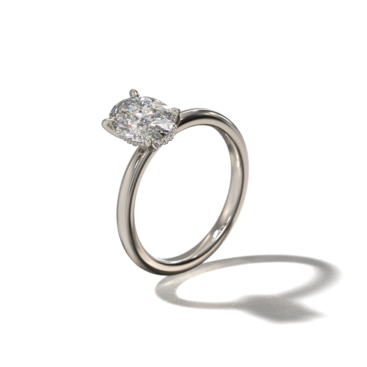 OVAL SOLITAIRE HIDDEN HALO