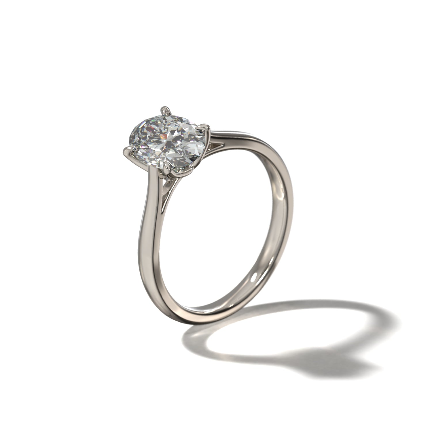 OVAL TULIP CATHEDRAL SOLITAIRE